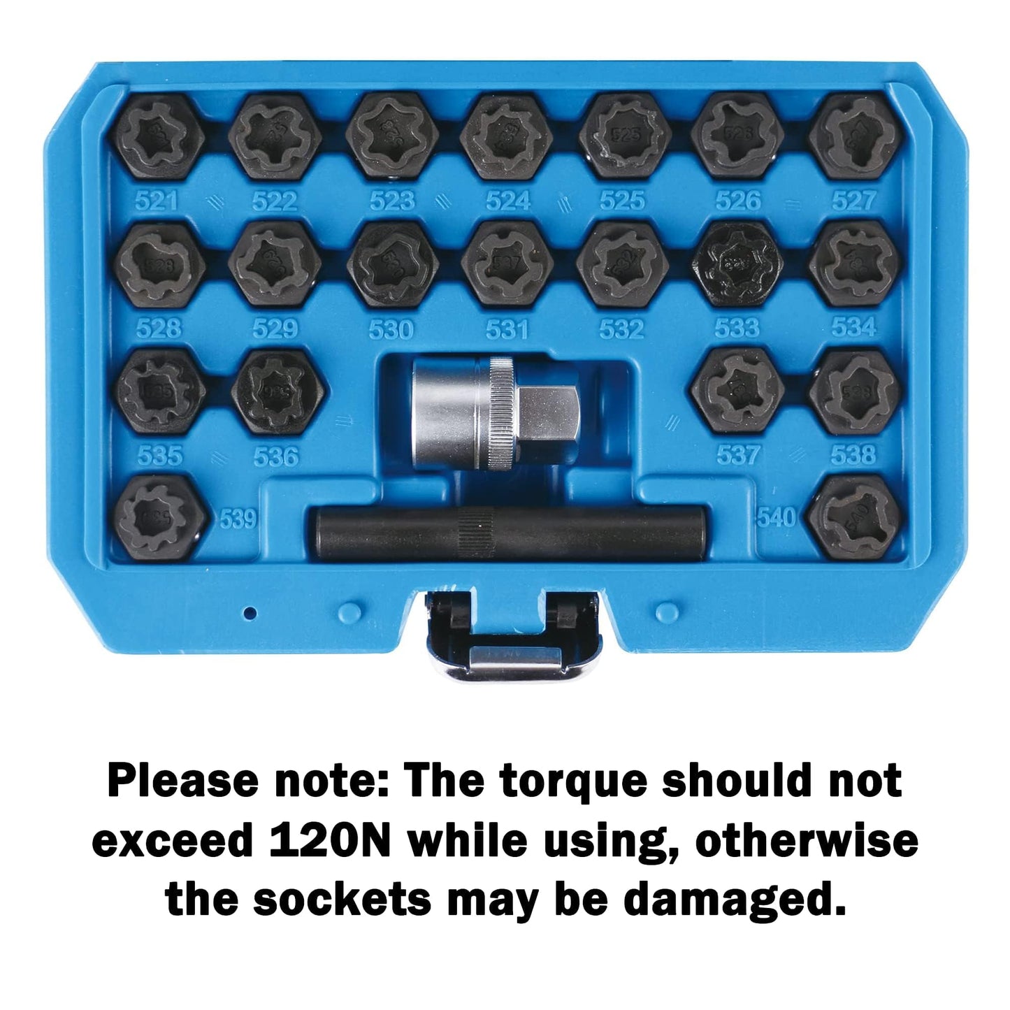 JEUCLEL 22PCS Wheel Locking Nut Key Kit Compatible with VW VAG Volkswagen, Wheel Lock Nut Socket Adapter Set, Anti-Theft Lug Removal Tool, Anti-Theft Screw Remover Repair Tool
