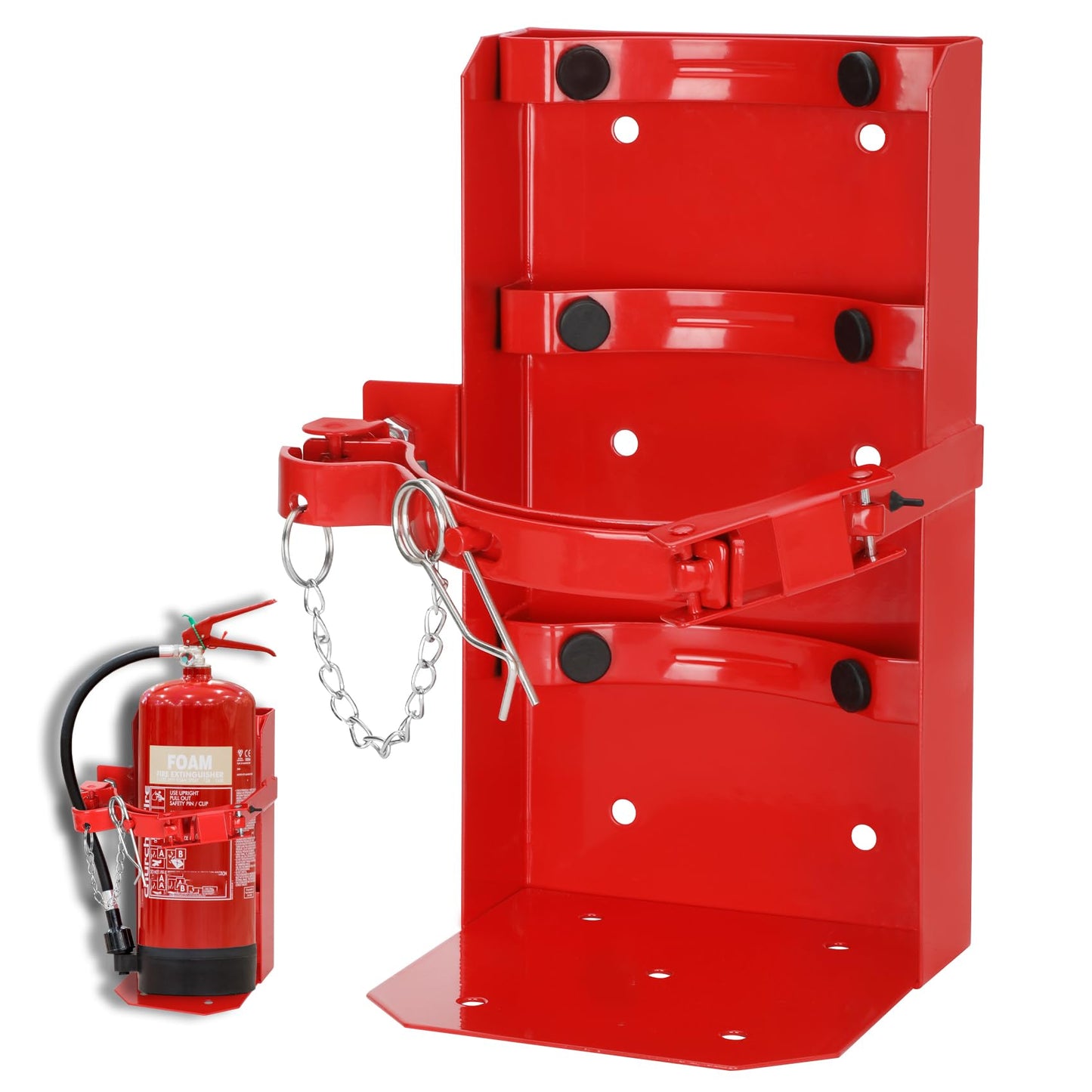 Heavy Duty Vehicle Bracket,Fire Extinguisher Brackets&Mounts-St12 Steel Red, Fit 20lb Dry/10lb Co2 Extinguisher-for School,Garage,Vehicle,Boat,Truck Generic Replacement for 810 by amerex