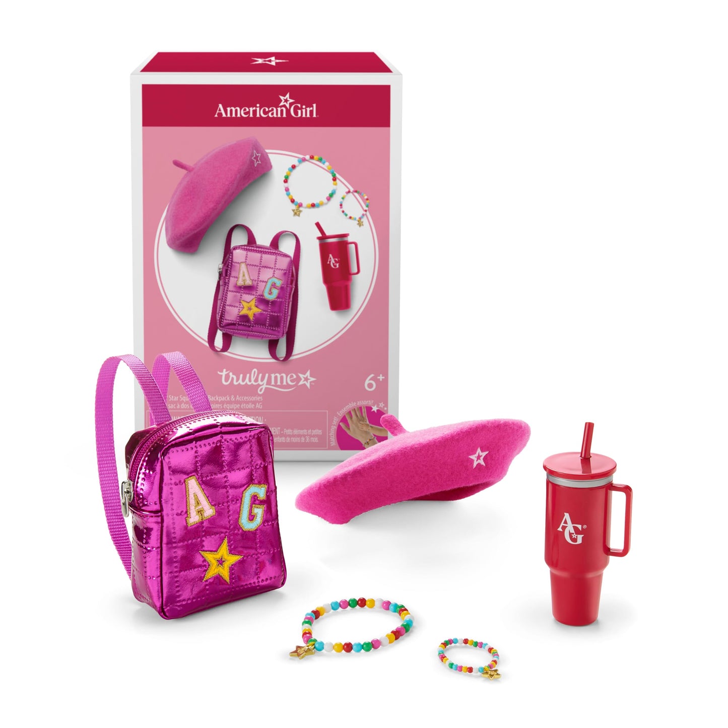 American Girl, Truly Me 18-inch Doll Accessories, AG Star Squad Mini Backpack & Accessories, for Ages 6+