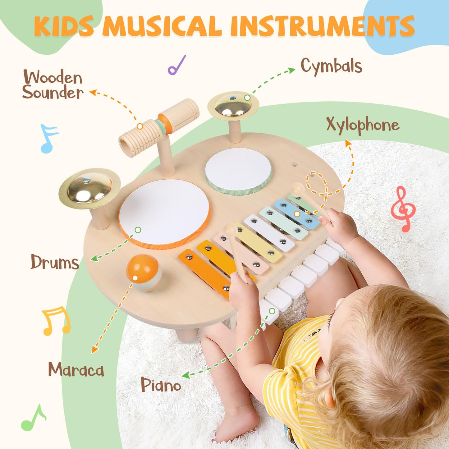 YHHYTOY Drum Percussion Set
