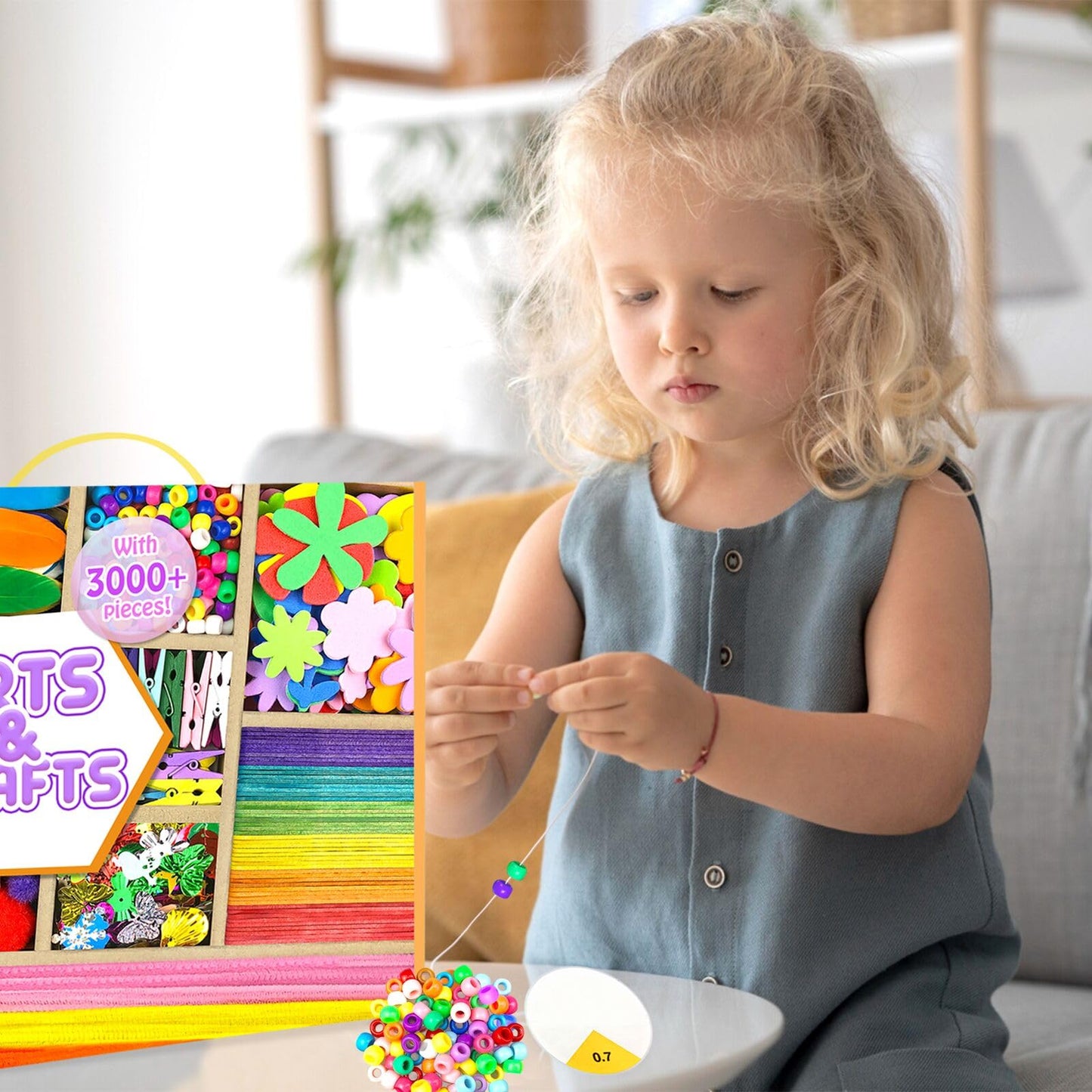 Arts and Crafts Supplies for Kids - 3000Pcs Craft Kit with Pipe Cleaners Crafts for Kids All in Art Crafting Box DIY School Supplies Materials Set Toys Gifts for Girls Boys Age 4 5 6 7 8 9 10 11 & 12