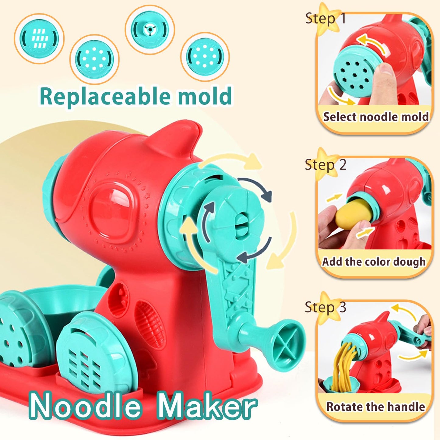 Crelloci Deluxe Colored Clay Set for Kids Girls Boys 3 Years and up