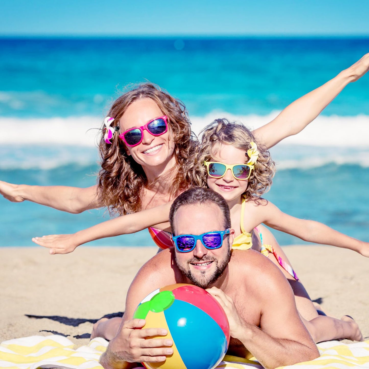 60Pcs Sunglasses Beach Balls Bulk Party Favors for Kids 30Pcs Neon Sunglasses 30Pcs 12" Beach Balls Kid Boys Girls Graduation Party Supplies for Summer Beach Pool Party Favors Goodie Bag Favors