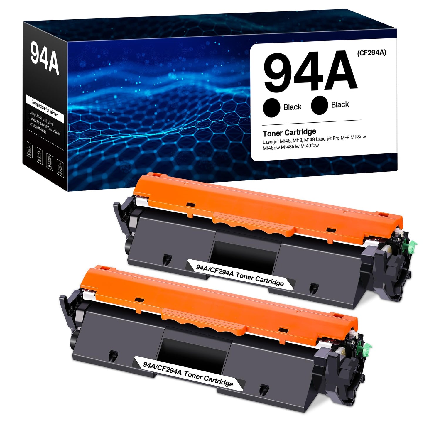 WEAREC Compatible Toner Cartridge Replacement for HP 94A with Laserjet M148, M118, M149 Laserjet Pro MFP M118dw M148dw M148fdw M149fdw(Black 2 Pack)