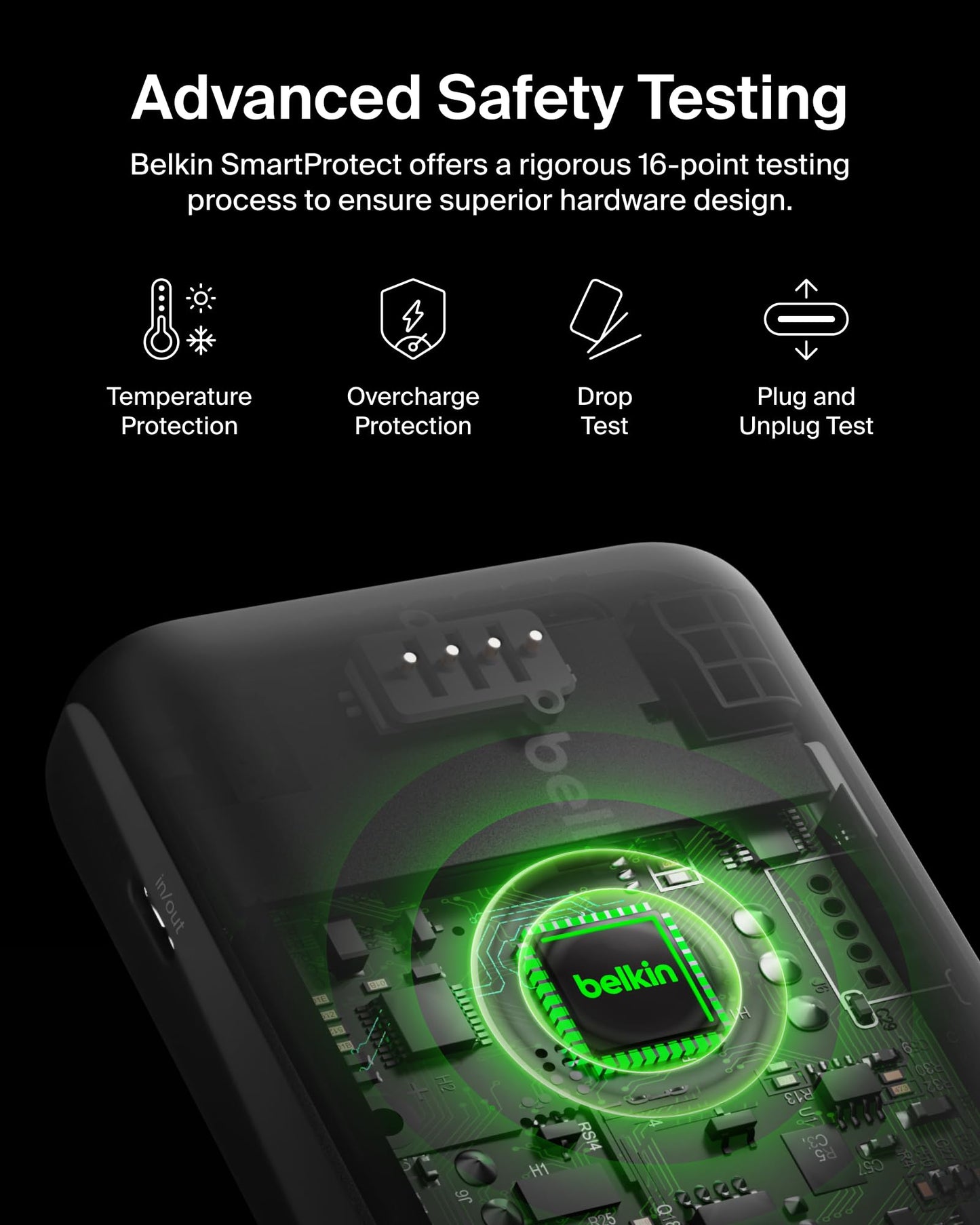 Belkin Portable Charger, Power Bank with Integrated Cable 20000 mAh 30W - Fast Charging USB C Power Delivery - iPhone 17, Air, Pro, Pro Max, iPad, AirPods, Apple Watch, Galaxy S25, & More - Blue
