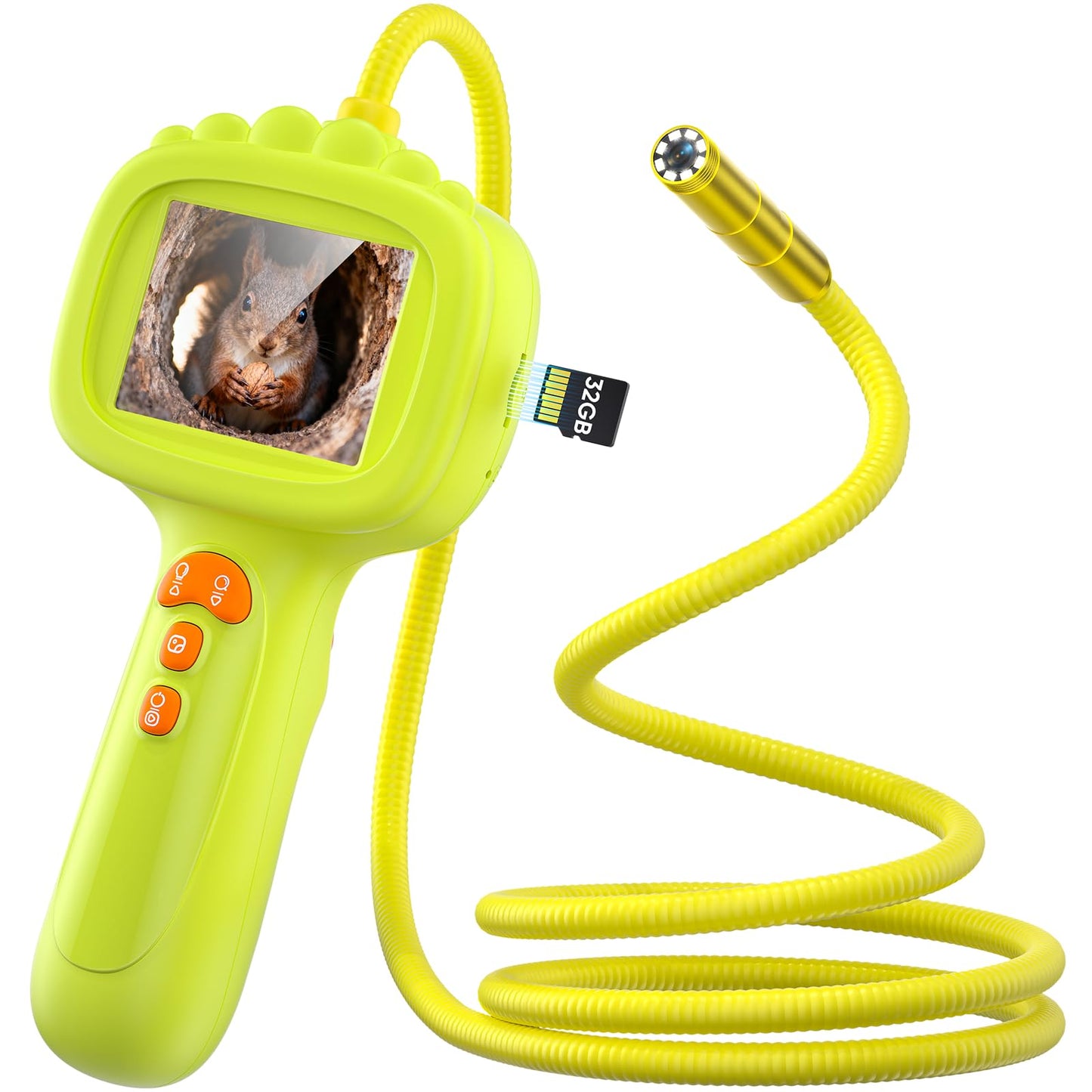 2.6FT Borescope Snake Camera Toy with Light & 32GB SD Card for Kids Science Educational STEM Toys for Outdoor Nature Exploration IP67 Waterproof Birthday Gift for 4 5 6 7 8 9 10 12 Years Old Boy Girls