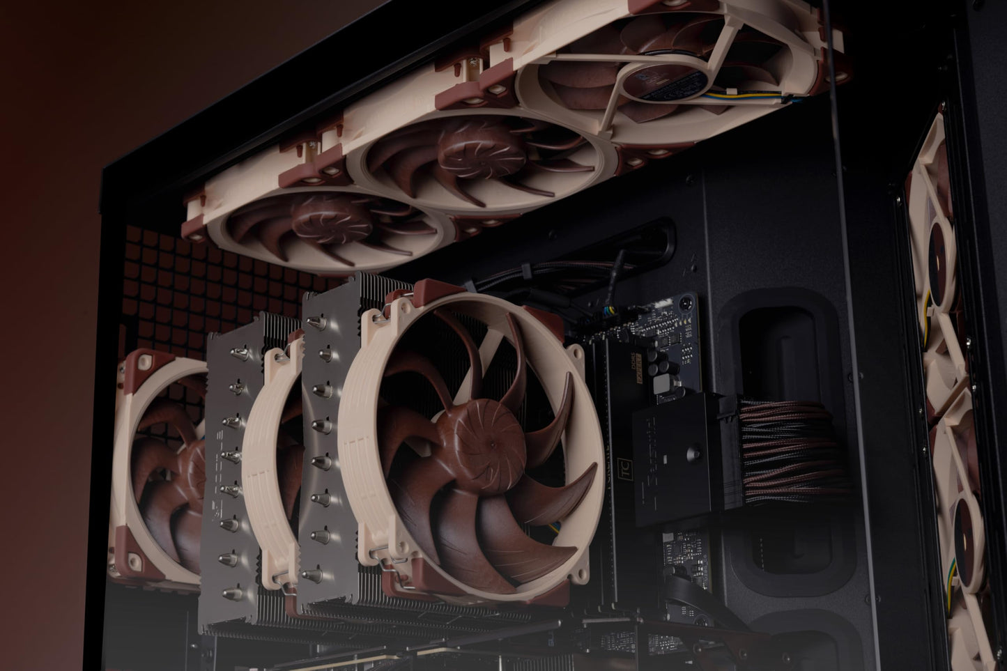Noctua NF-A12x25 G2 PWM Sx2-PP, Dual Fan Set for Push-Pull and Side-by-Side Applications (Brown)