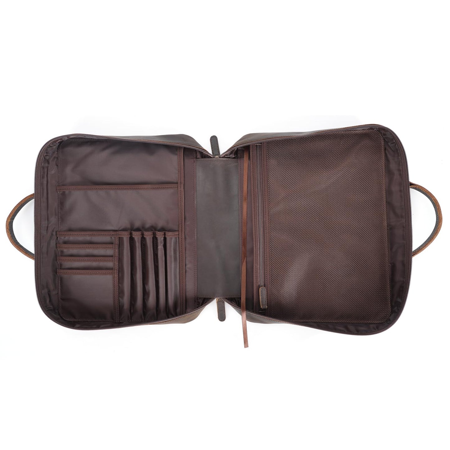 Polare Full Grain Leather Bible Cover Carrying Book Case Large Church Bag Crossbody Bible Protective Book Holder Folder Organizer Portfolio for Men