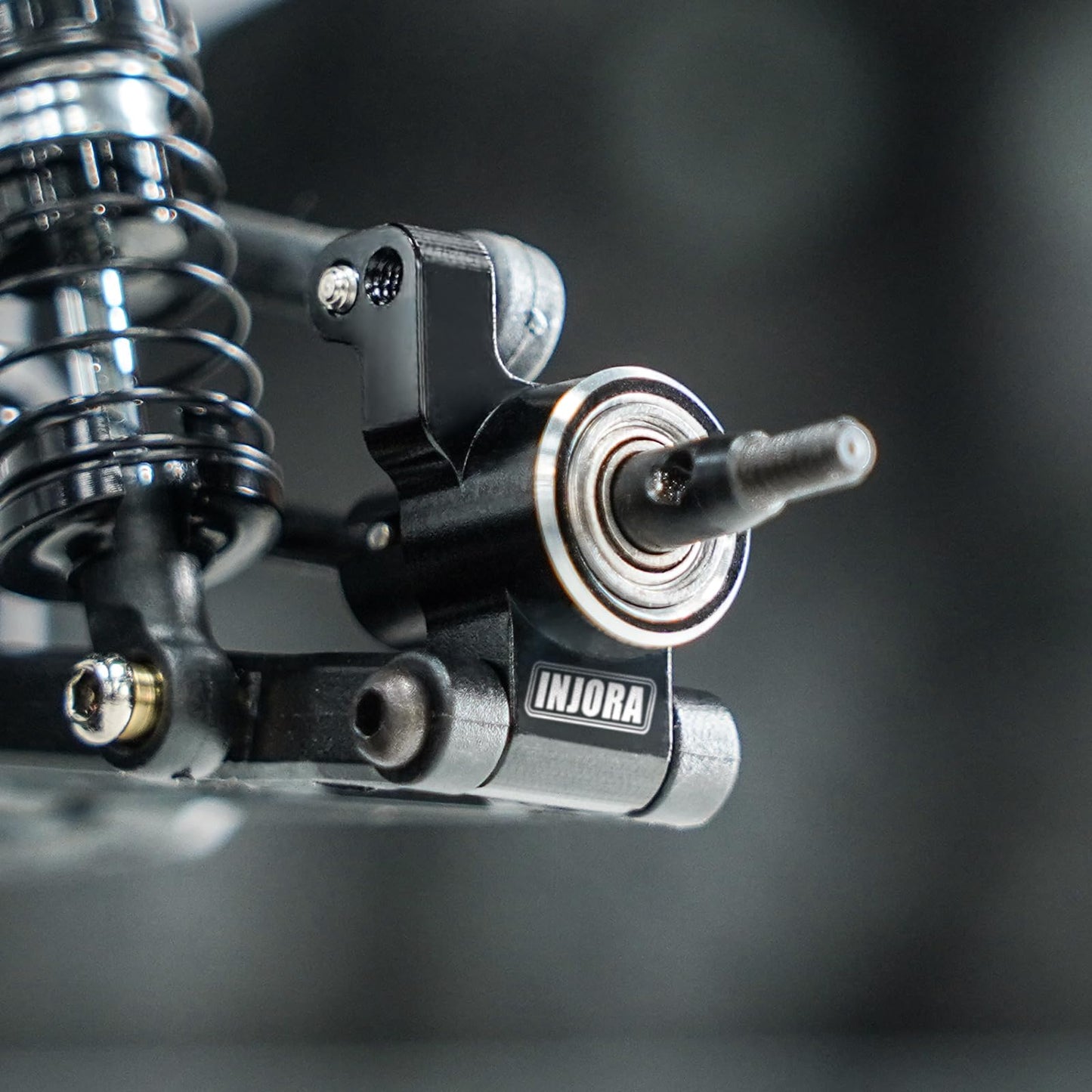 INJORA Aluminum Front Steering Knuckles, Caster Blocks C Hubs and Rear Hubs for 1/24 Buggy Losi Micro-B Upgrade