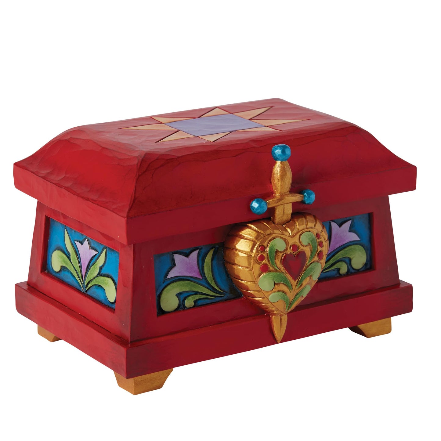 Enesco Disney Traditions Collection by Jim Shore Snow White The Evil Queen's Decorative Trinket Box- Stone Resin Hand Painted Crafted Collectible Disney Villains Jewelry Box Home Decor, 3.5 Inch
