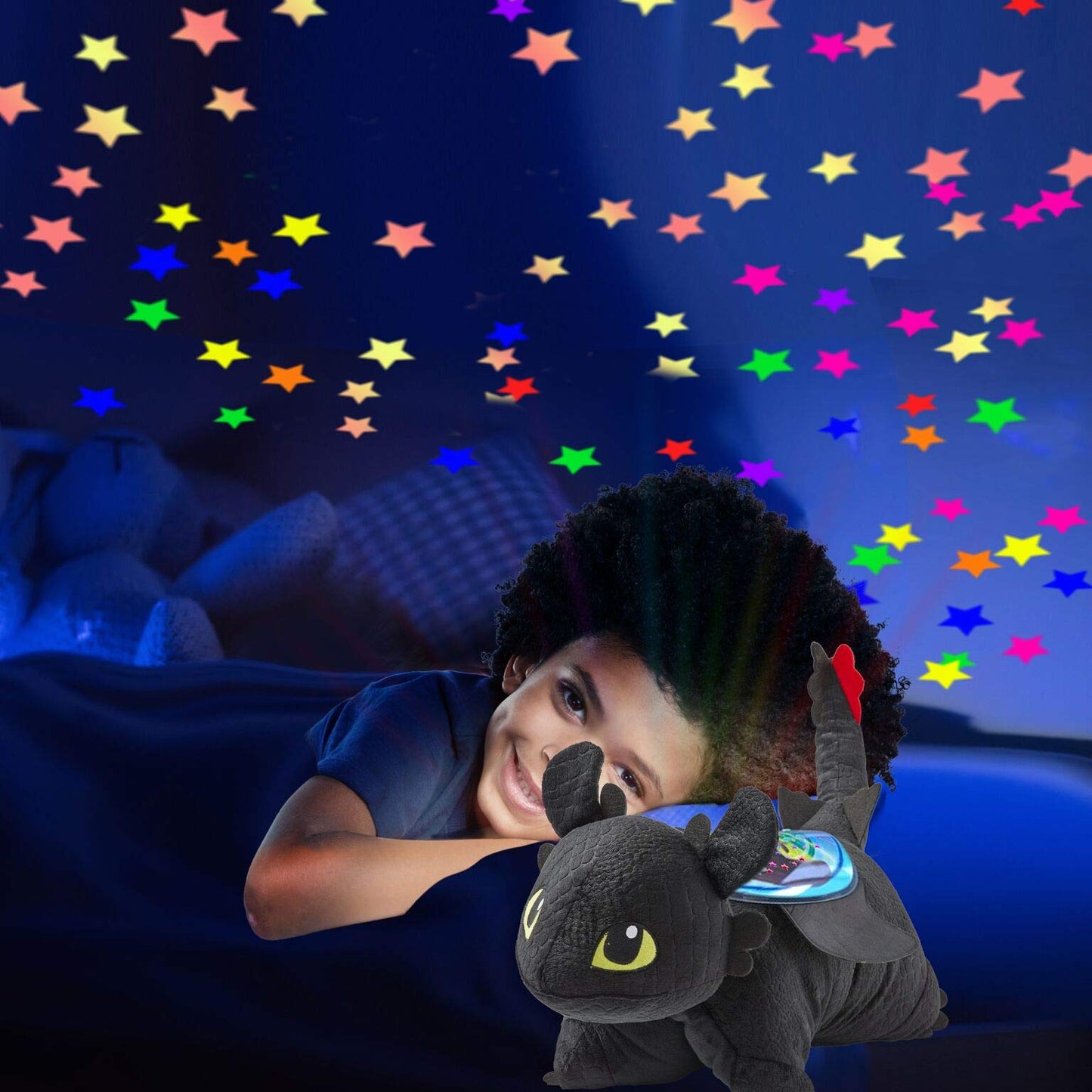 Pillow Pets How to Train Your Dragon Toothless Sleeptime Lite, 11" NBC Universal Stuffed Animal Nightlight