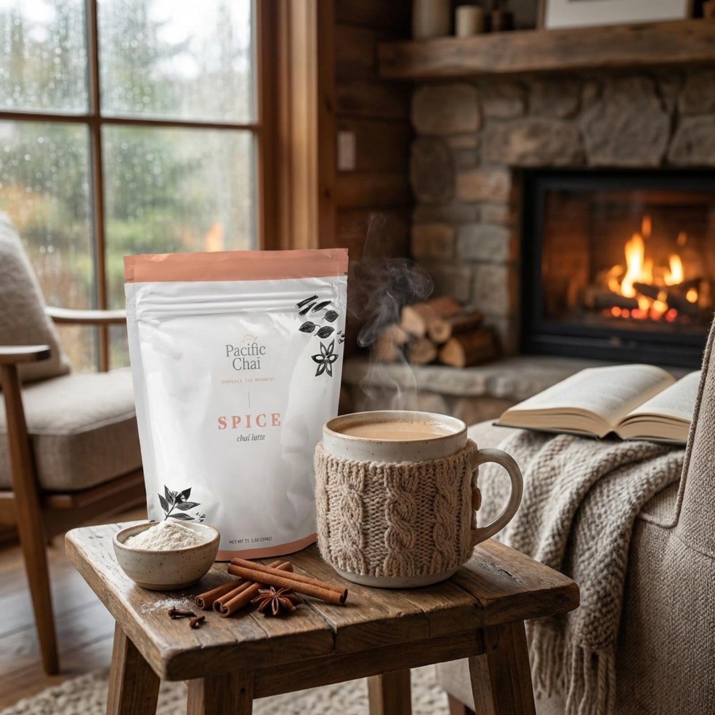 Pacific Chai Spiced Chai Latte Mix, Instant Chai Tea Latte Drink Mix, Gluten Free, Kosher Certified Powder Beverage, Café Style Chai Latte, 3 LB (Pack of 2)