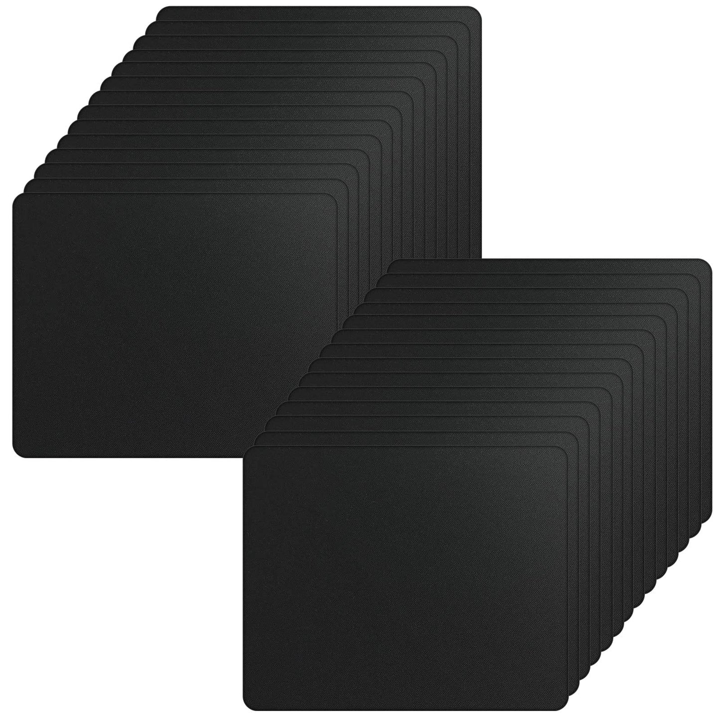 Crtiin 50 Pack Mouse Pad Bulk Computer Mouse Pad Gaming Mousepad for Computers Laptop Teacher Appreciation Week Graduation Back to Office Gifts with Non Slip Rubber Base(7.09 x 8.66 Inch,Black)
