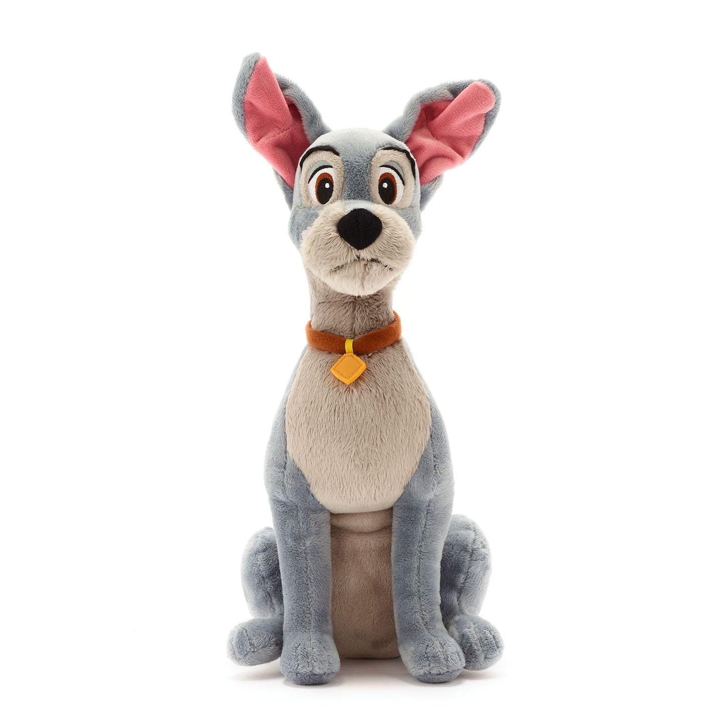 Disney Store Official Tramp Plush from 'Lady and The Tramp' - 13-Inch Soft Toy - Classic Streetwise Canine - Premium Quality, Huggable Design - Ideal Gift for Animated Film Lovers Fans