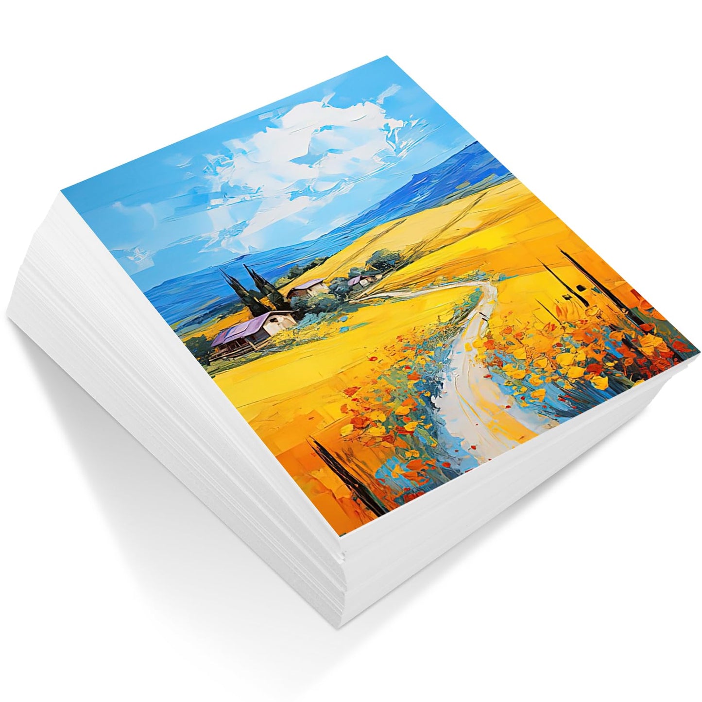 AIHSUMC 200 Sheets 9" x 12" Watercolor Paper Bulk, 110lb / 230gsm Cold Press White Thick Watercolor Paper Pad for Painting & Drawing – Art Supplies for Kids, Students & Adults