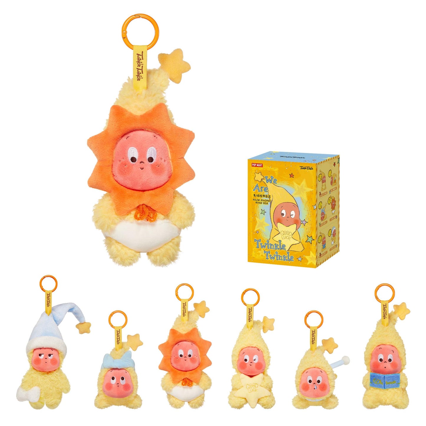 POP MART We are Twinkle Twinkle Series Plush Pendant Blind Box, Random Design Action Figures, Collectible Toys for Home Room Decor, Anniversary Birthday Gifts for Girls Boys Men Women, Single Box