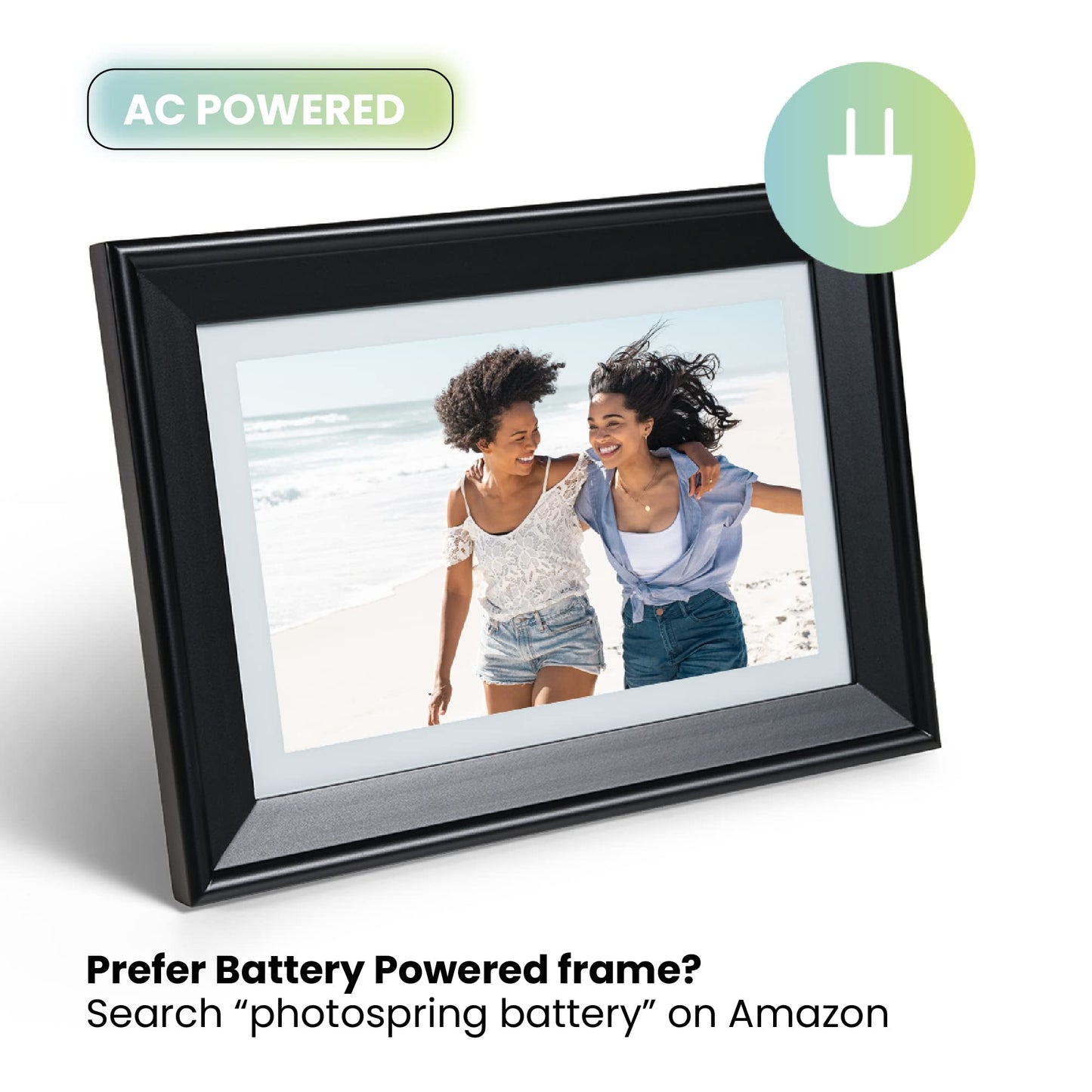 PhotoSpringㅤ 10 inch WiFi Digital Picture Frame | Send Photos by Email, Web or Our Free App | Electronic Picture Frame with Touchscreen & 32GB Internal Memory | Easy Setup | Play Videos up to 5 min