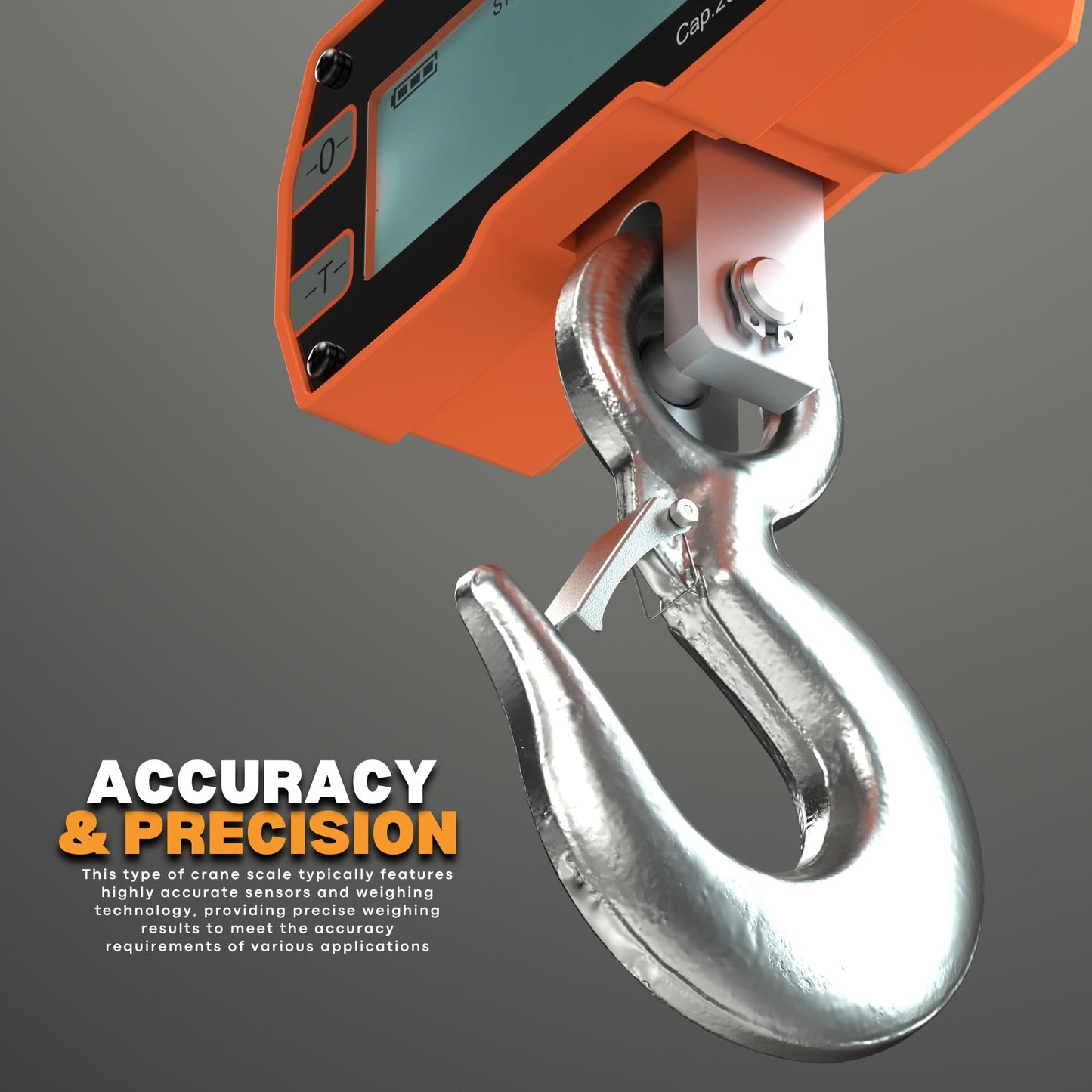2000kg/4000lbs Industrial Crane Scale, Aluminum Alloy Hanging Scale w/Remote Control, Rechargeable Industrial Crane Scale w/Large LED Display