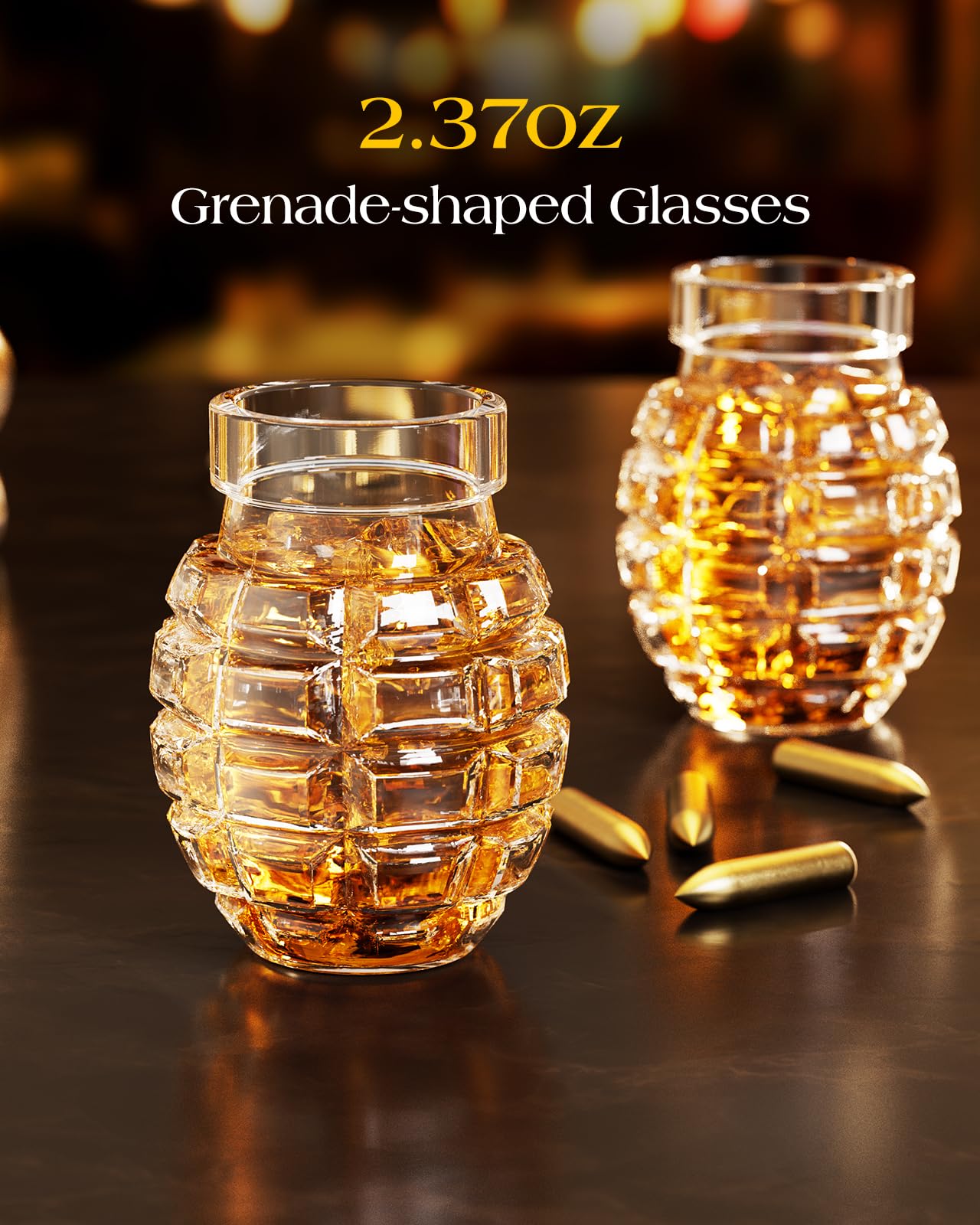 Gifts for Men Dad, Whiskey Decanter Set with 2 Glasses, Ideas for Father, Husband, Boyfriend, Brother, Military Enthusiasts, Birthday, Anniversary, Valentine's Day, Drinking Accessories for Home Bar