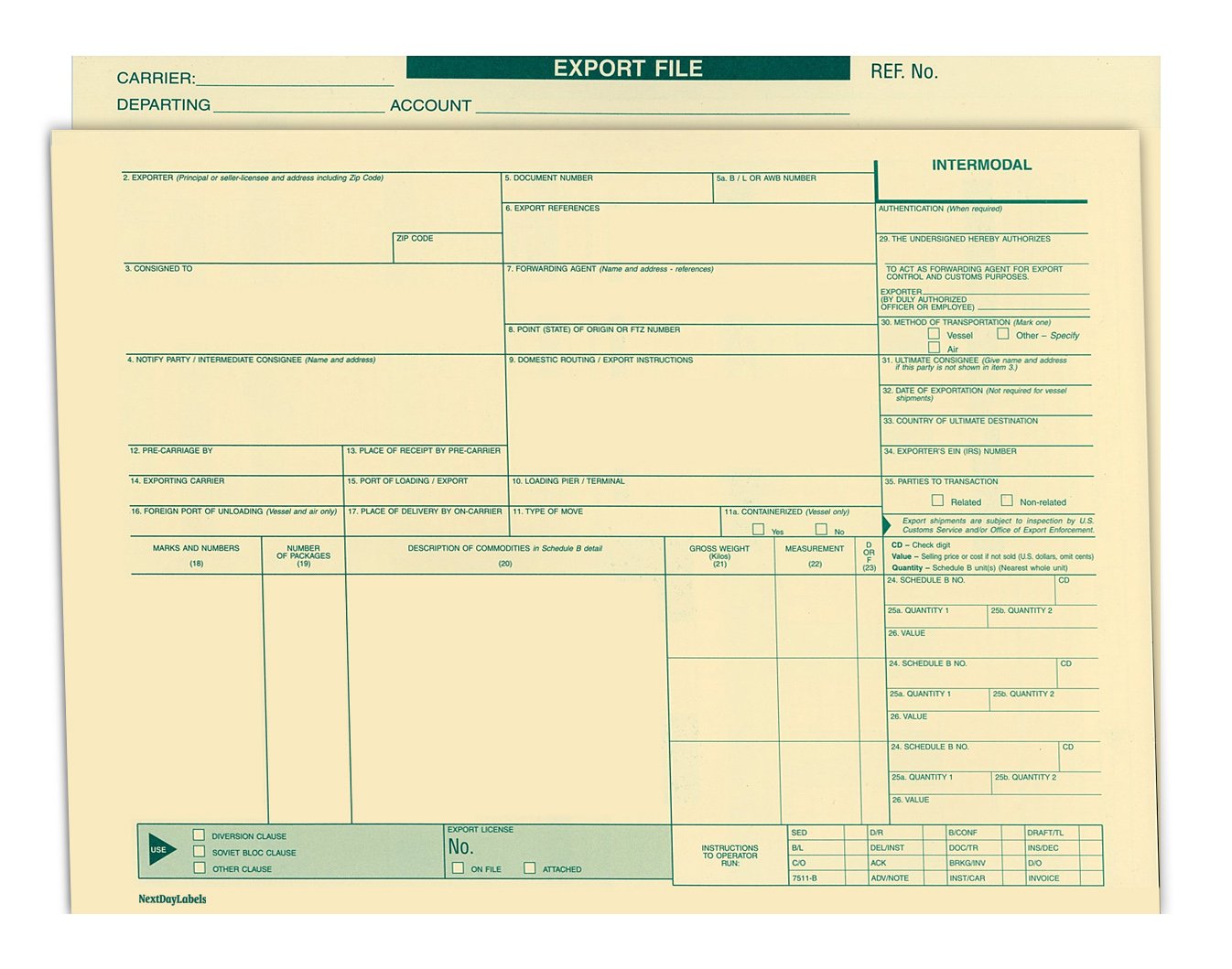 Export File Folder (100 Per Case)