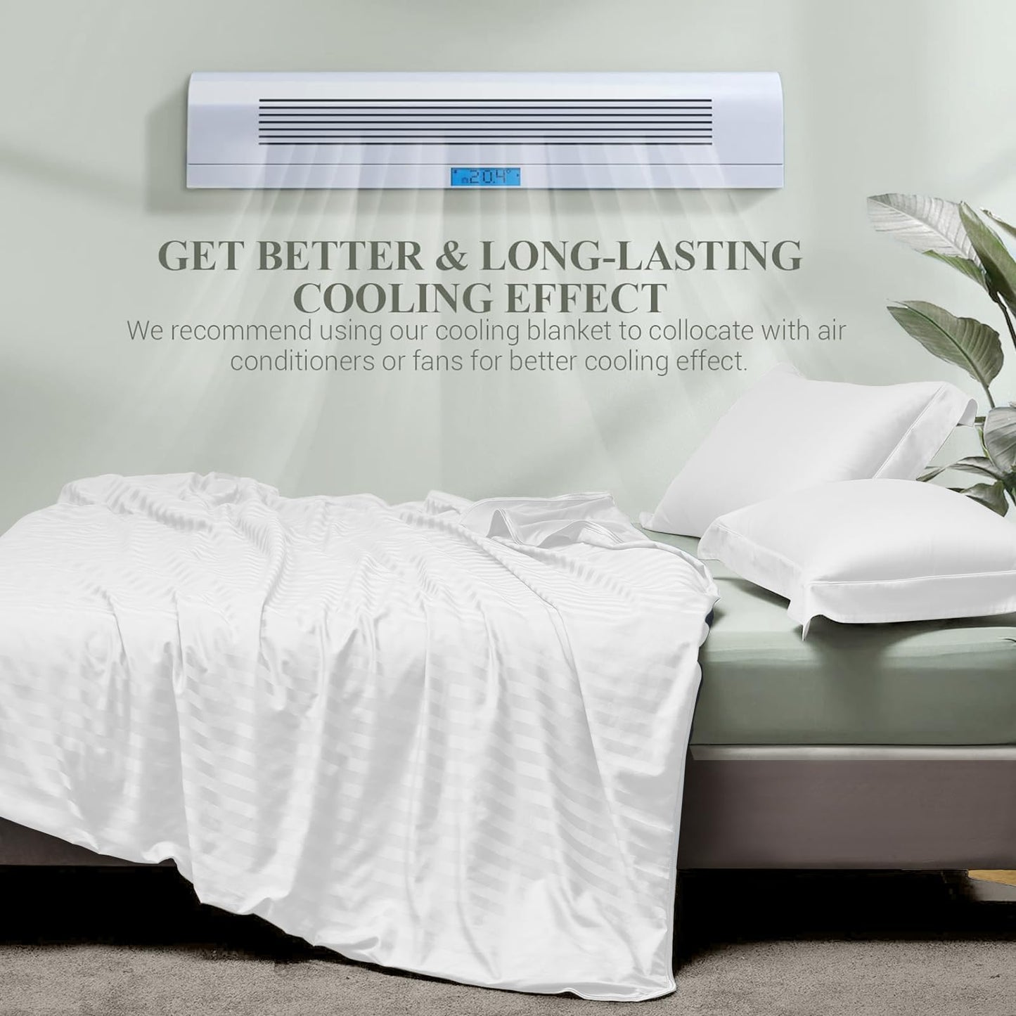 Elegear Revolutionary Cooling Blanket King, Absorbs Heat to Keep Body Cool for Night Sweats, Double Sided Arc-Chill3.0 Cool Fiber Q-Max>0.5, Lightweight Summer Cold Blankets Sleeping 90" x 108"