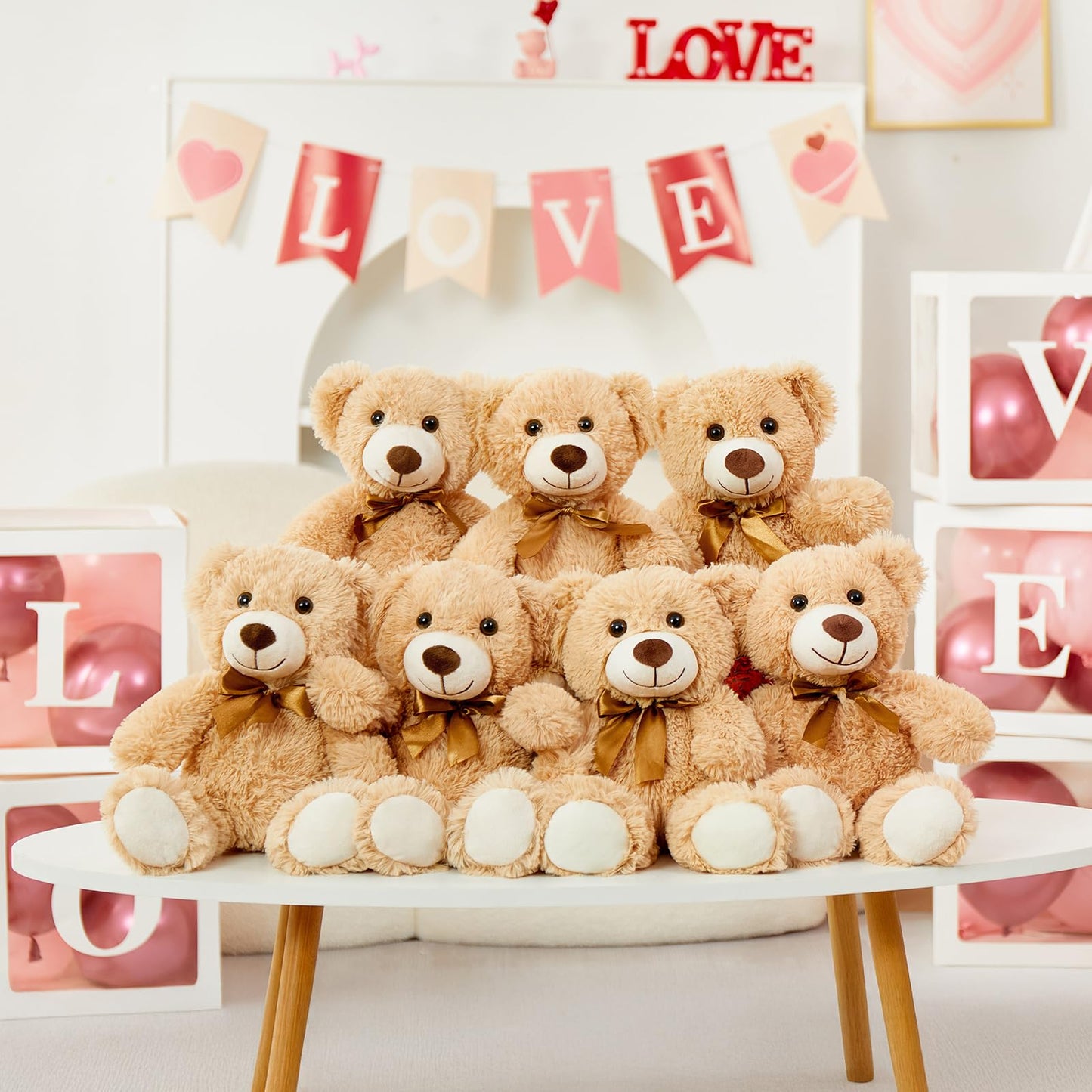 MaoGoLan 13Pcs Bulk Soft Cuddly Mini Teddy Bears - Baby Shower, Wedding, Party, Engagement