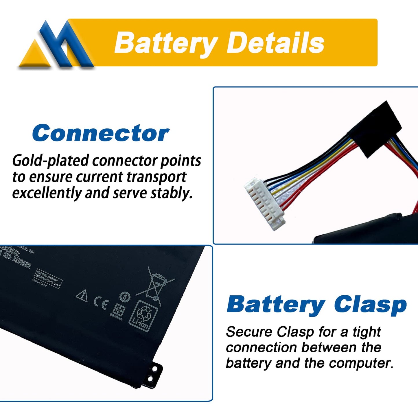 B31N1912 C31N1912 Laptop Battery Replacement for ASUS VivoBook asus 14 E410M E410MA L410M L410MA E410KA F414MA E510MA E510KA L510MA R522MA L410MA L410MA-BV058TS L510ma-wb04 E510KA-EJ033TS 11.55V 42Wh