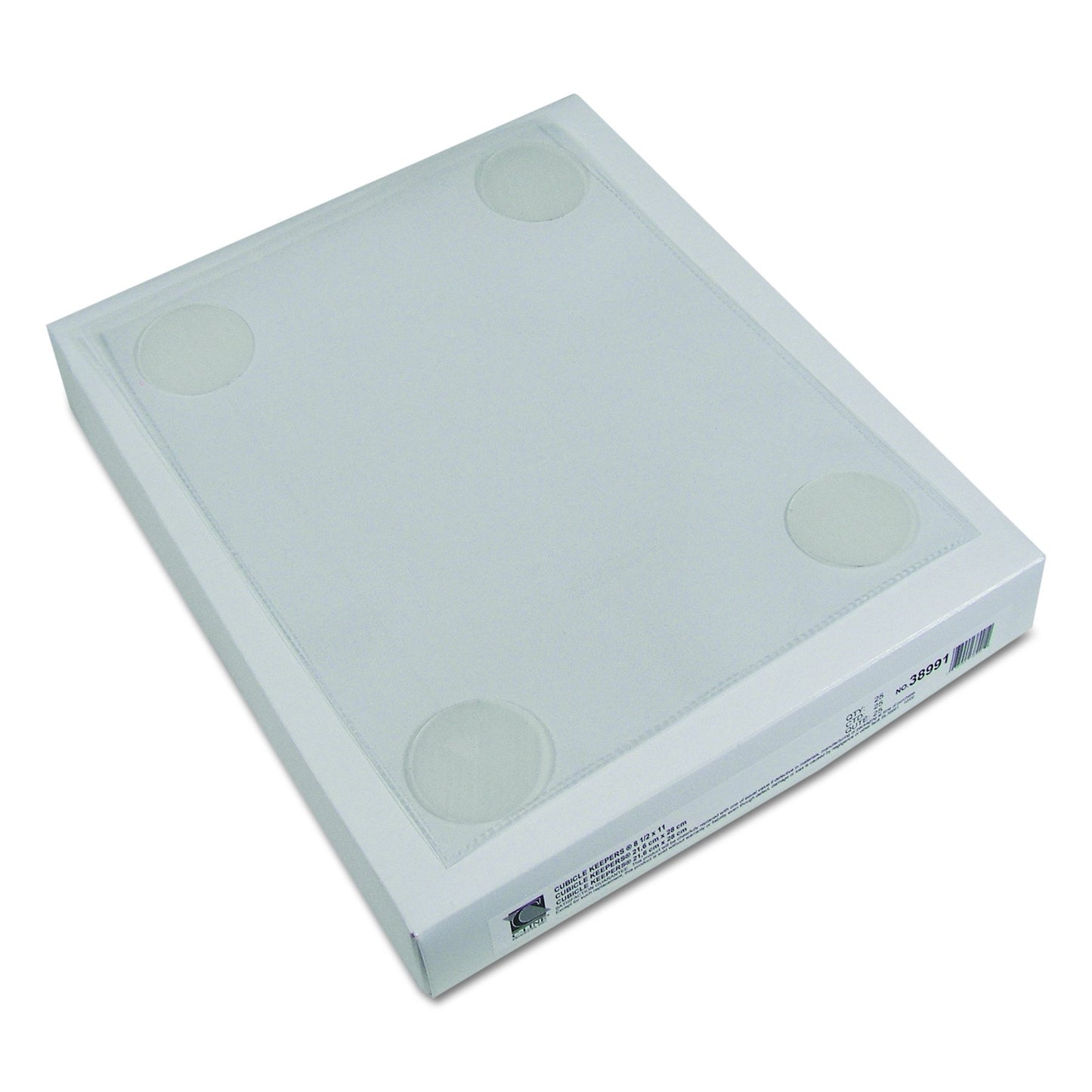C-Line Cubicle Keepers Wall Organizer for Fabric Surfaces, Clear, 8.5 x 11 Inches, 25 per Box (38991)