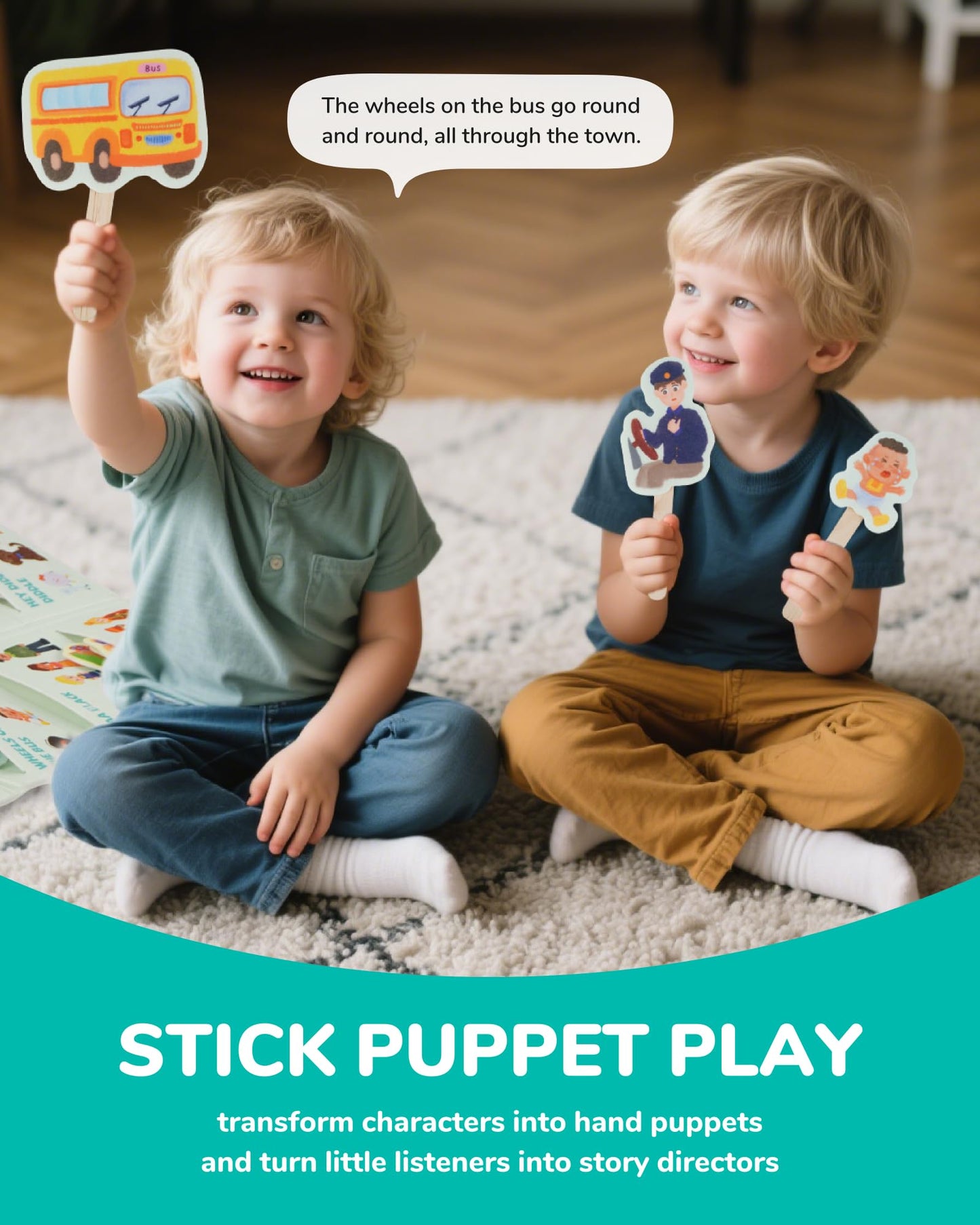 CHEFAN Felt Board Story Sets, Interactive Nursery Rhymes, Circle Time Props, Includes Itsy Bitsy Spider, 5 Little Ducks (10 Stories)