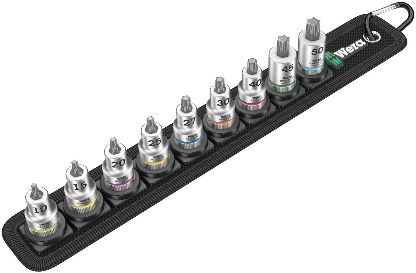 Wera 05003972001 Belt B 3 TORX® HF Zyklop bit socket set with holding function, 3/8" drive, 9 pieces