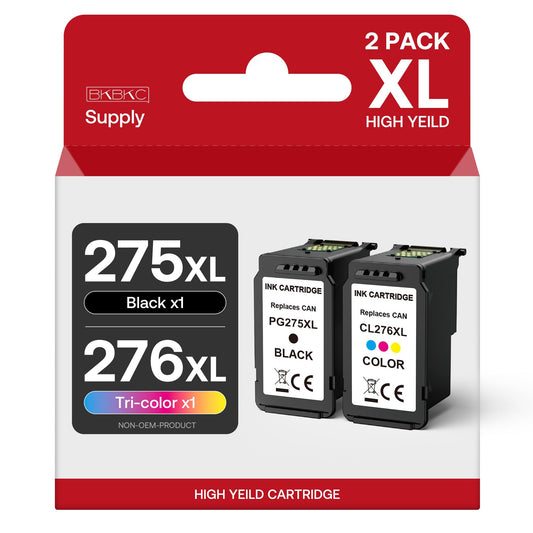 275XL 276 XL Ink Cartridges for Canon Ink 275 and 276 for Canon PG-275 CL-276 Ink Cartridges Compatible for PIXMA TR4720 TS3522 TR4722 TS3500 TS3520 Printers (1 Black, 1 Tricolor)