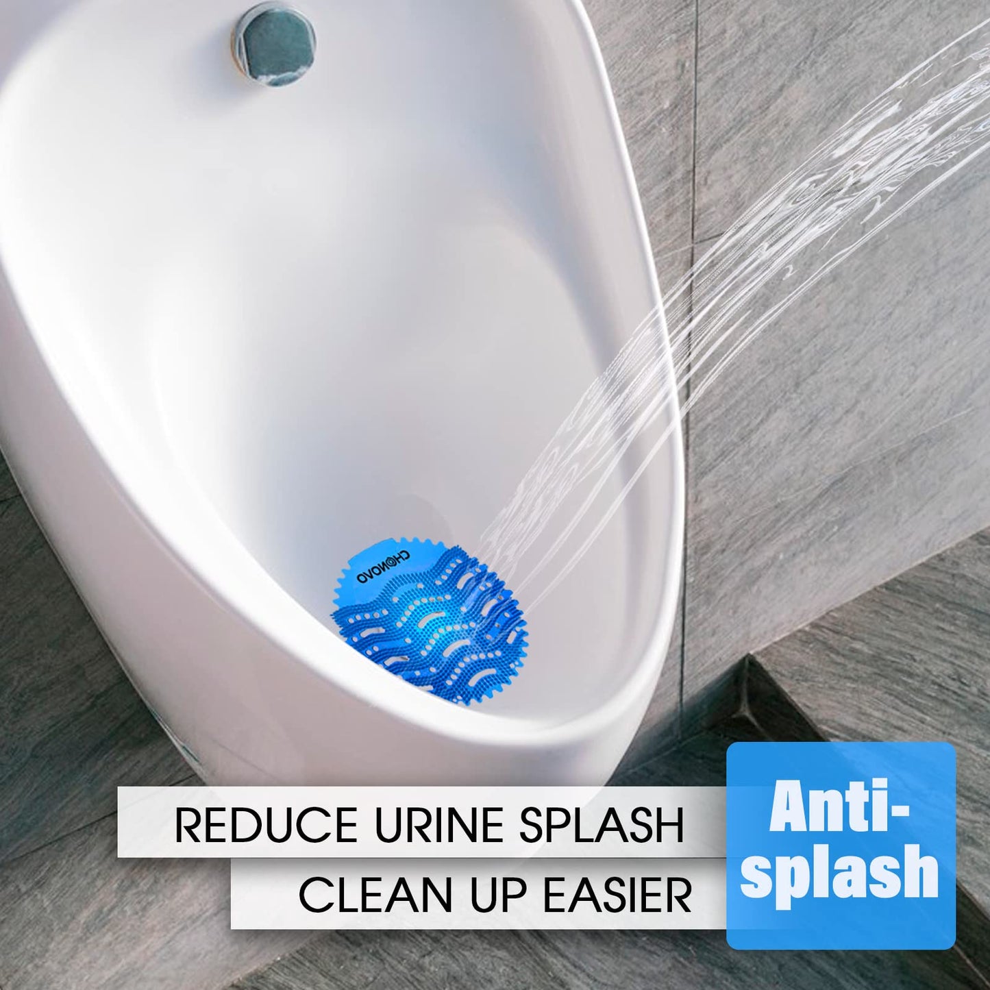 Urinal Screen Deodorizer, 24 Packs Urinal Cakes Bulk Scented Anti-Splash Urinal Mats Deodorizer Fresh Pads for Toilet Bathroom Restaurants Offices Schools Hotels (Ocean Breeze/Lemon/Orange)