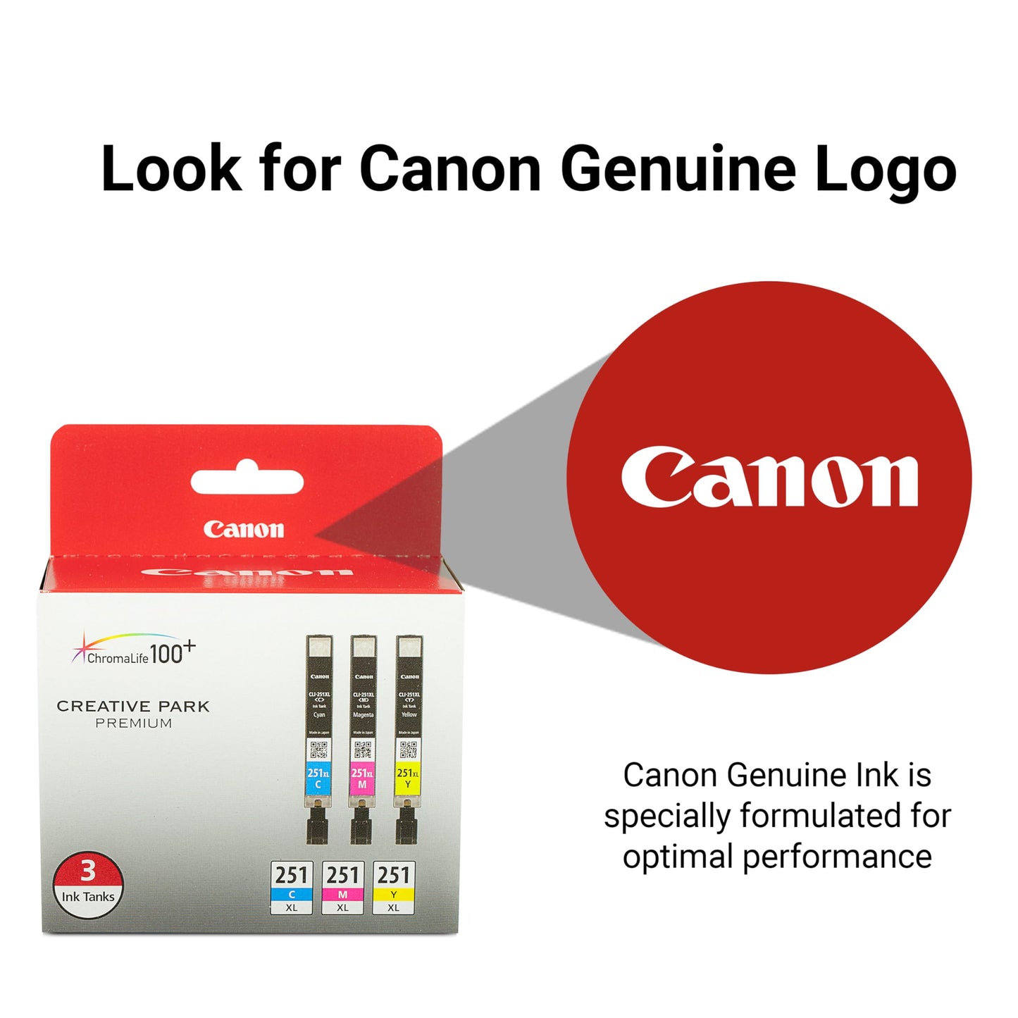 Canon CLI-251XL Genuine Three Color Multi Pack, Compatible with MG6320, iP7220, MG5420, MX922, MX722, MG7120, MG6420, MG5520, iX6820, iP8720, MG7520, MG6620, MG5620 (Optional) Printers