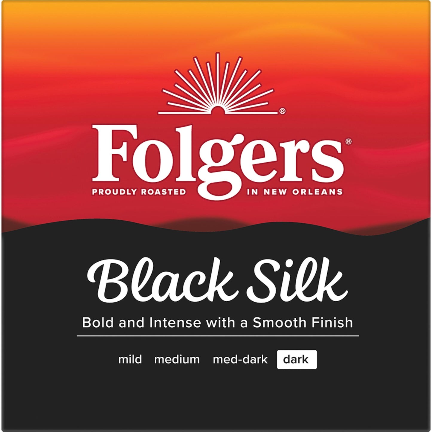 Folgers Black Silk Coffee, Dark Roast, Keurig K-Cup Pods, 10 Count Box (Pack of 6)