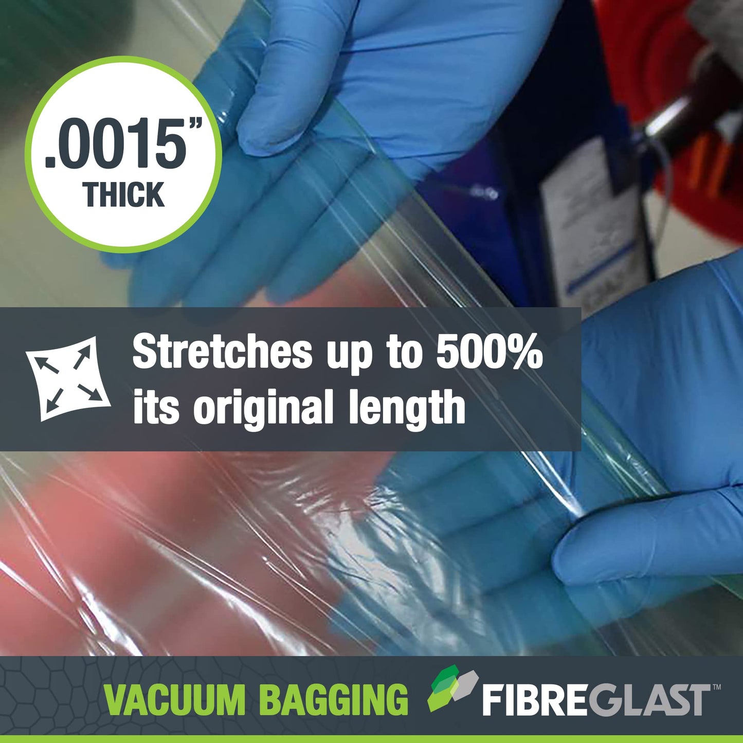 Fibre Glast Stretchlon 200 Bagging Film, 5 Yards – Elite Lab Vacuum Bagging Supplies, Degassing Chambers & Vac Purge Kits – Seal & Stabilize Carbon, Fiberglass, Epoxy, Resin Composites – Made in USA