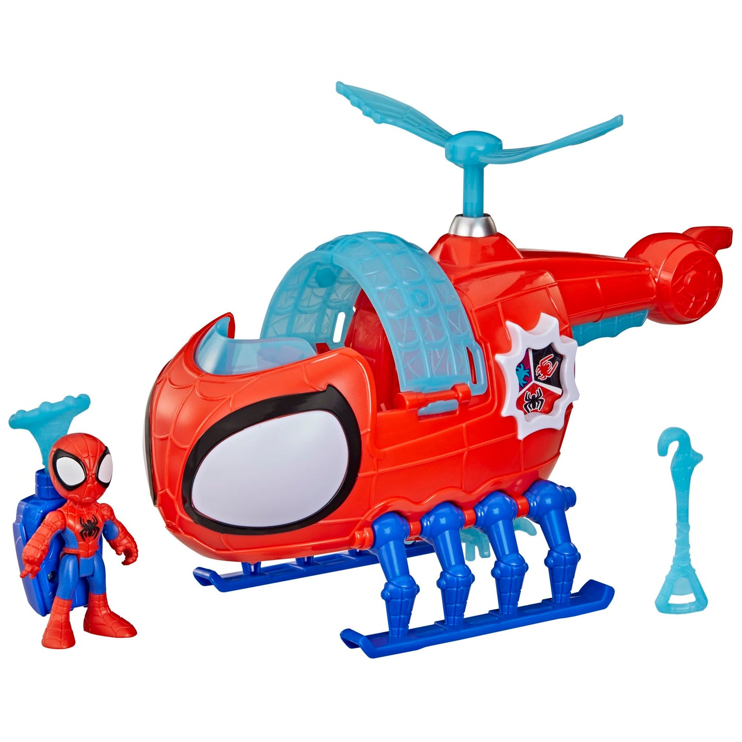 Marvel Spidey and His Amazing Friends Team Spidey Copter, 3-Inch (7.6 CM) Action Figure & Toy Vehicle with Projectile, Super Hero Toys, Ages 3+