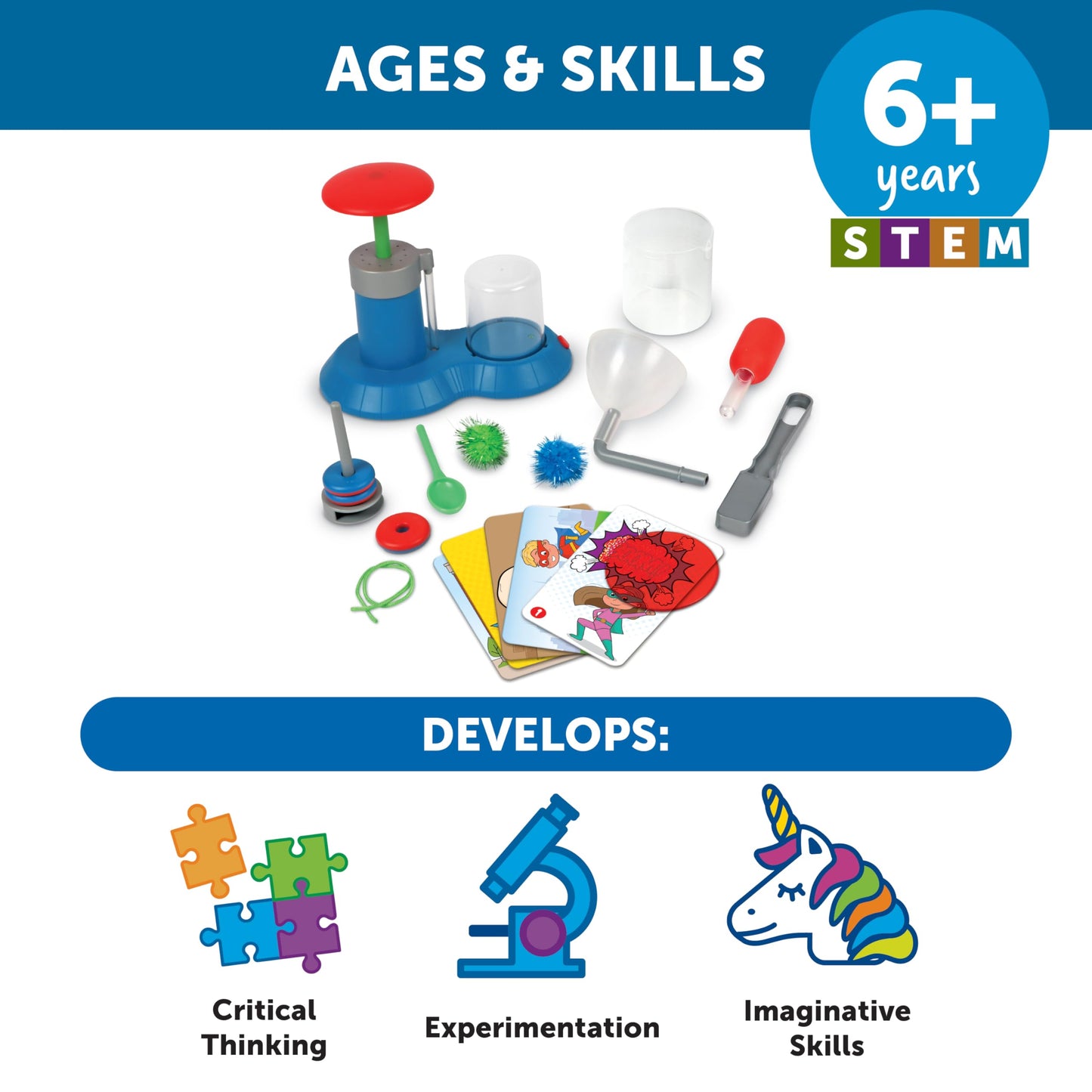 Learning Resources STEM Explorers Superhero Science!, 21 Pieces, Ages 6+, Science Kit, STEM Toys, Science for Kids