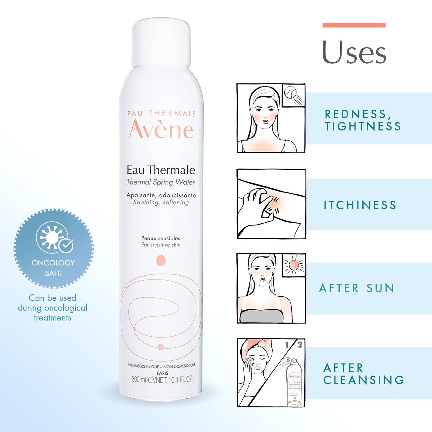 Avene Thermal Spring Water, Soothing Calming Facial Mist Spray Duo, 10.1 Oz, Set of 2
