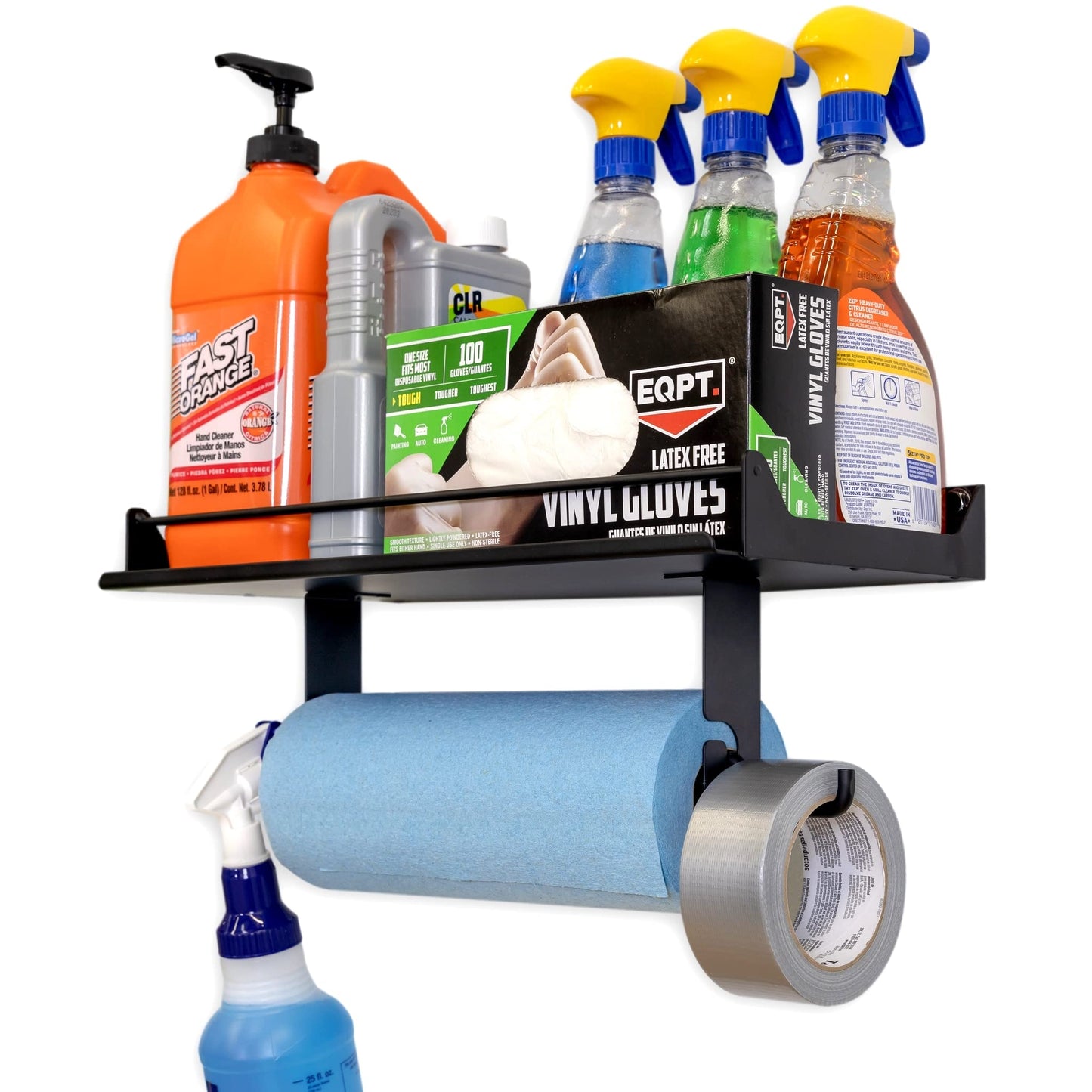 StoreYourBoard The Original Quick Clean Garage Paper Towel Holder, Wall Mount Shelf, One-Hand Tear, Garage Organization and Storage Rack Holds 50 lbs