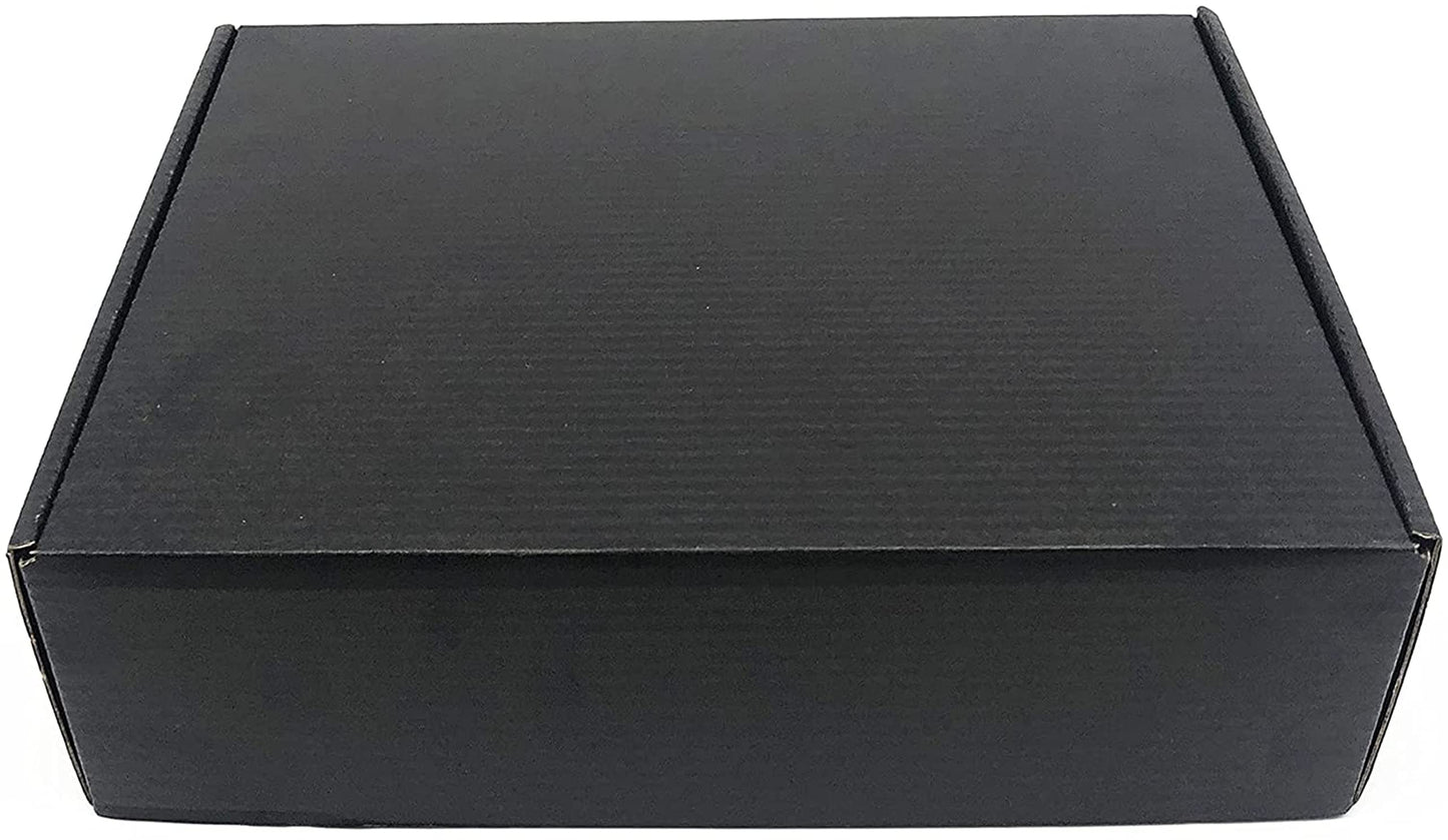 Black Cardboard Shipping Box 15.7x11.8x3 Inch Corrugated Packaging Storage Boxes 10 Pack (Inside Size: 15.2 x 11.6 x 3")