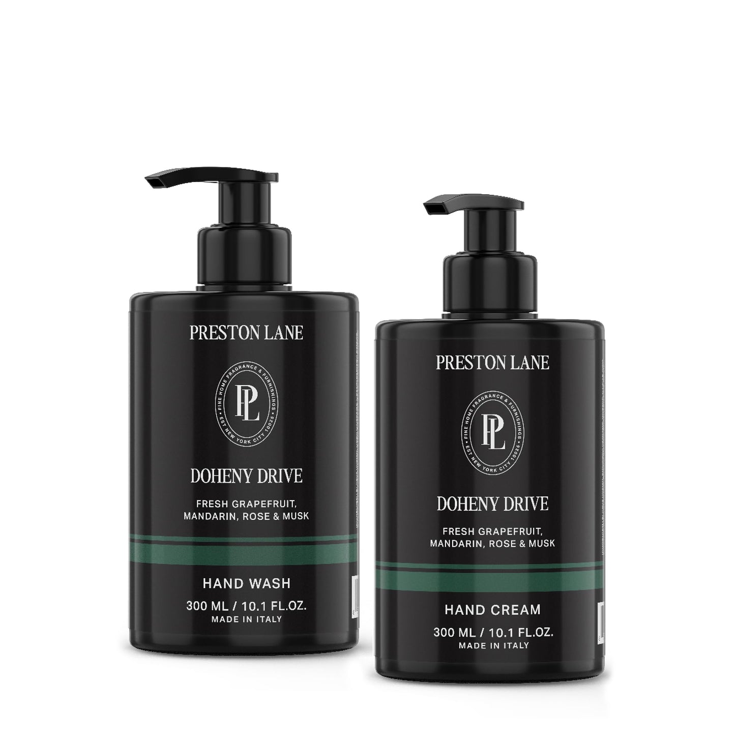 Preston Lane Hand Set, Scented Hand Wash & Hand Cream Duo, Hydrating & Nourishing, Doheny Drive, 10.1 Oz Each