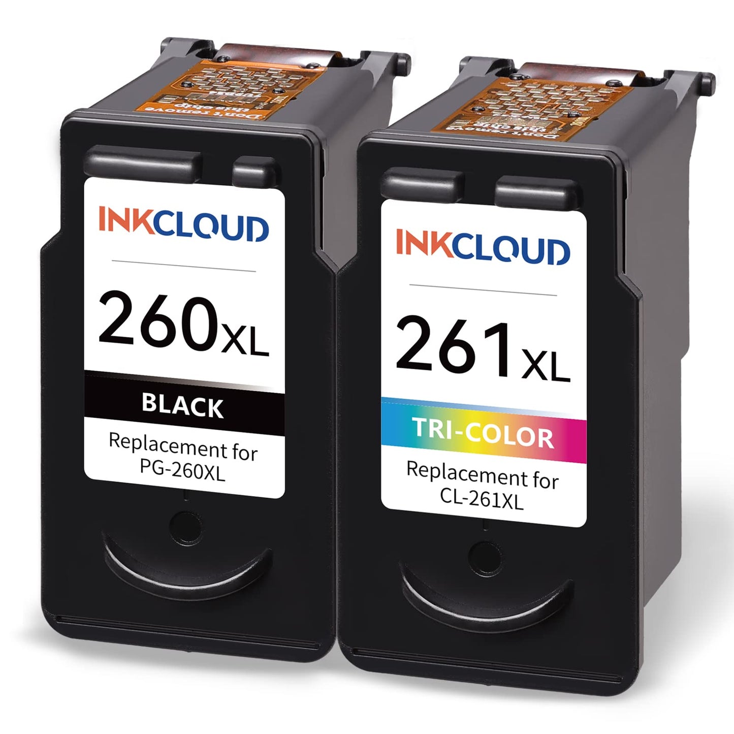 INKCLOUD Compatible Ink Cartridges Replacement for 260XL 261XL PG-260 XL CL-261 XL Combo Pack for Canon Pixma TS6420a TS6420 TR7020a TS5300 TS5320 TR7020 Printer Ink (1 Black,1 Tri-Color, 2Pack)