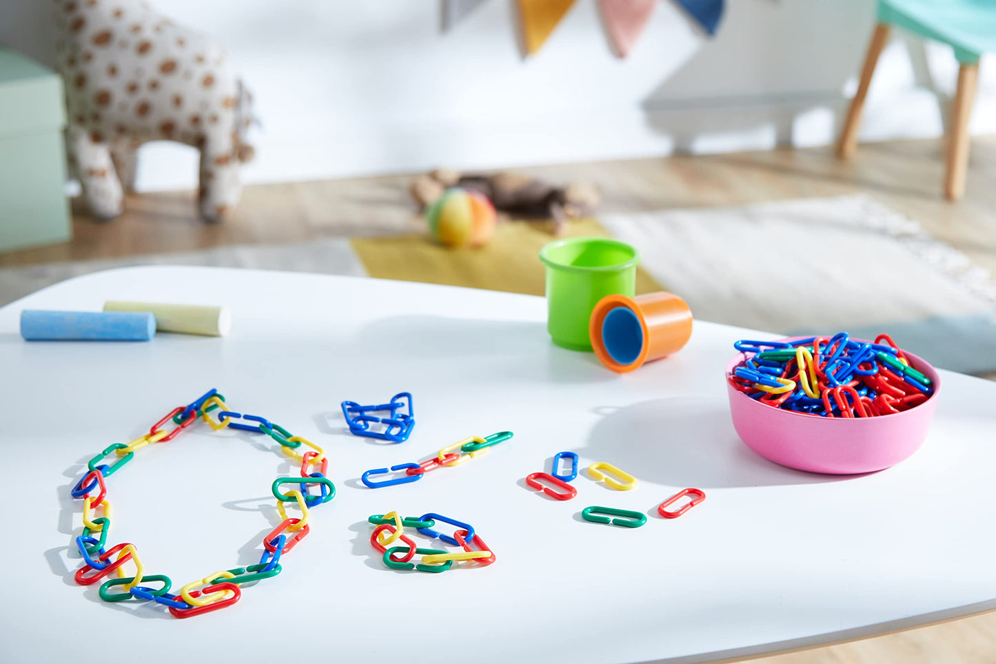 Learning Resources LER0257 Link 'N' Learn Links, Bucket of 500 Assorted Color Links, Ages 3+