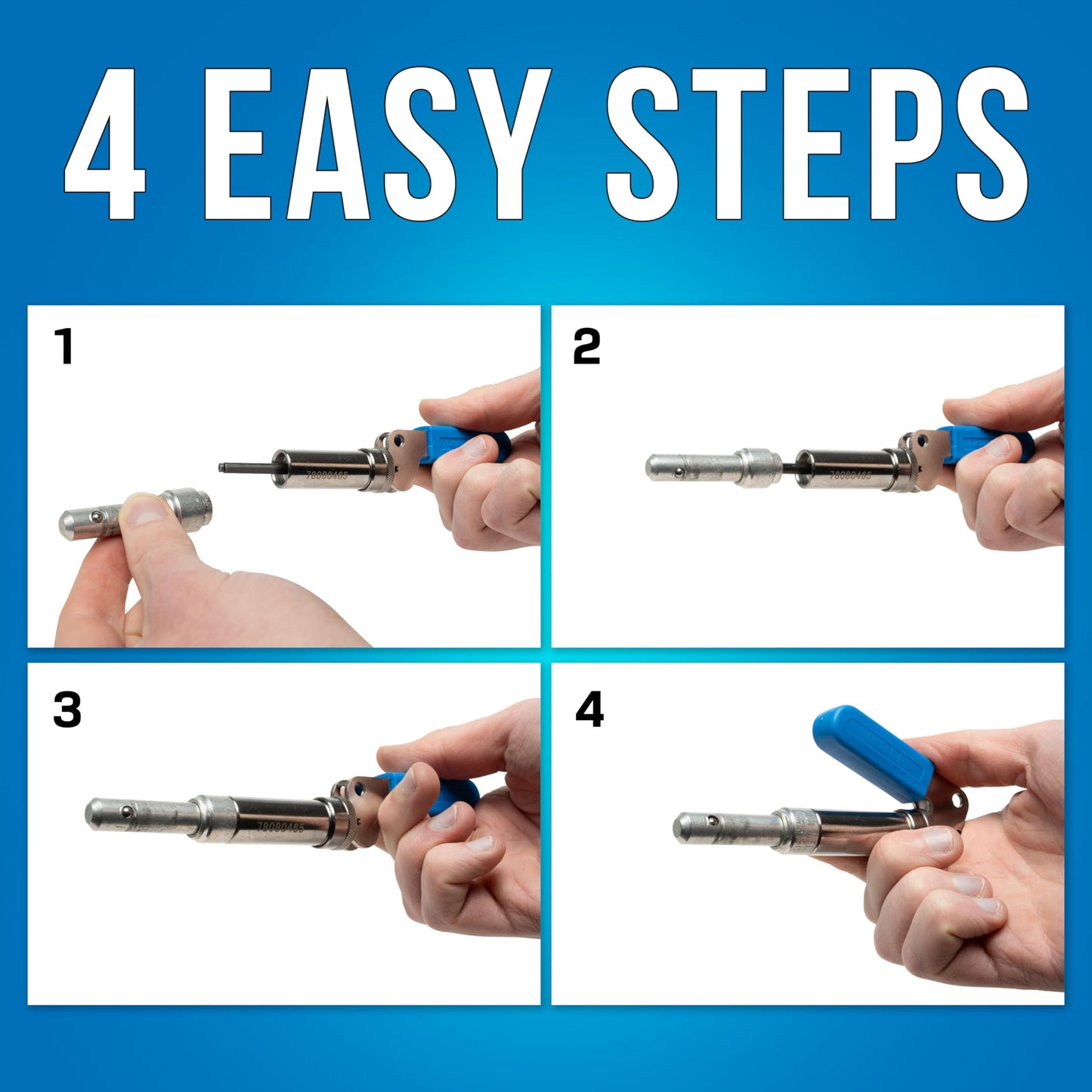 Jonard Tools TTB-6A Steel Barrel Fastener Plunger Tool for CATV Barrel Fasteners with 0.176" to 0.196" Inside Diameter