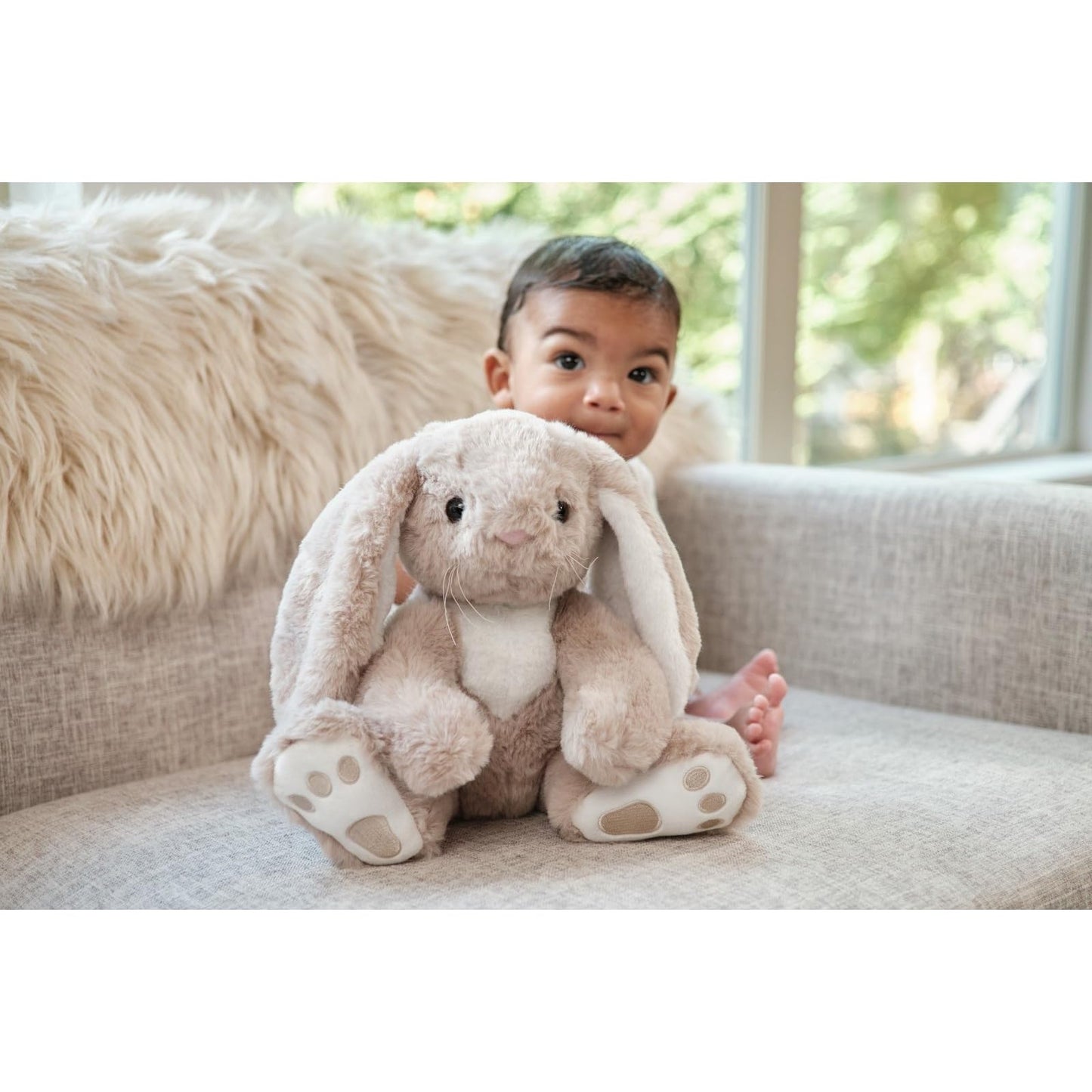 Bearington Boomer The Stuffed Bunny, 10.5 Inch Stuffed Bunny Plush