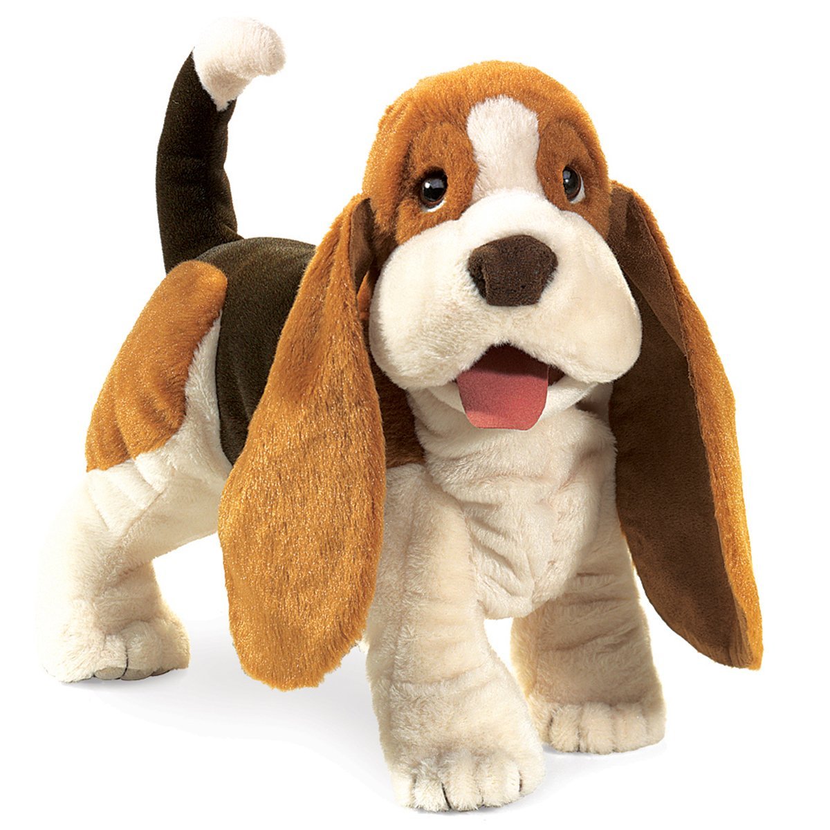 Folkmanis Bassett Hound Dog Hand Puppet, Multi, 8"