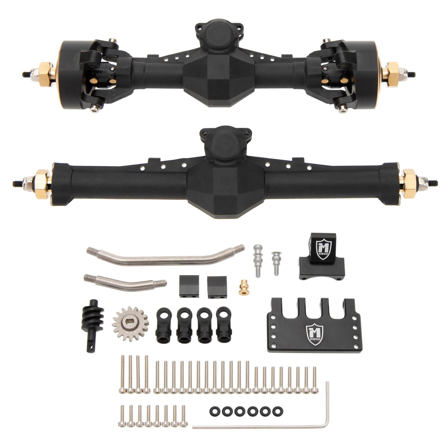 MEUS RACING Nylon SCX24 Axles with Isokinetic 3-Section CVD for Axial SCX24 C10 JLU Gladiator Bronco Deadbolt 1/24 RC Crawler, +5mm Widened and 52° Max. Steering Angle