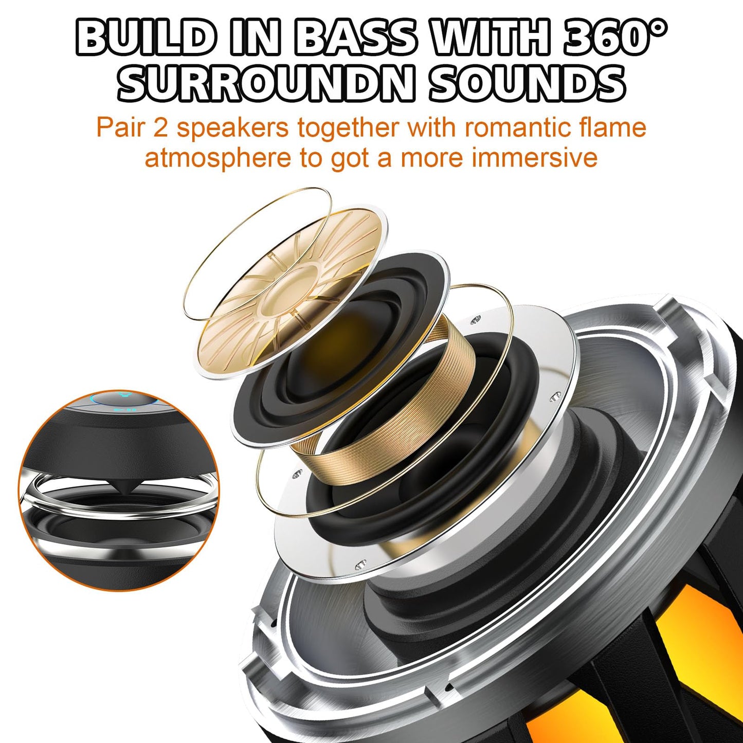 Xpoovv Gifts for Men,Outdoor Speakers Bluetooth Waterproof with LED Torch, Gadgets for Men 2024 Birthday Gifts for Men with Stakes/Poles/Hook Loud Sound 24H Playtime for Patio/Party/Camping