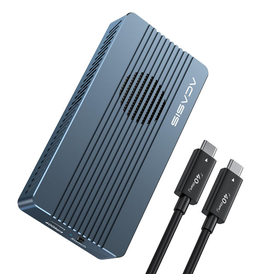 ACASIS 40Gbps M.2 NVMe SSD Enclosure, with Cooling Fan, M.2 Enclosure Compatible with Thunderbolt 4/3,USB4/USB3.2/3.1/3.0/2.0, TBU 405 Pro for M1 M2 Pro/Max Support 2280/2260/2242/2230 (TBU405 Pro)