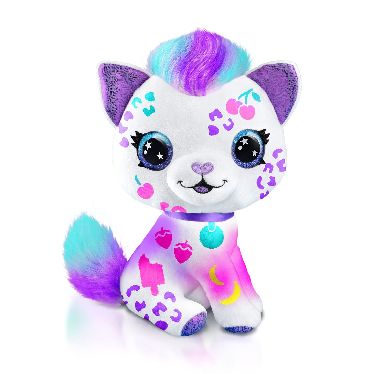 Canal Toys Personalize Airbrush Plush Large Kitty! Decorate, wash, Repeat! Customize Your own Spray Art Plush with Markers, Battery Powered Airbrush and 100+ Stencils. Ages 6+